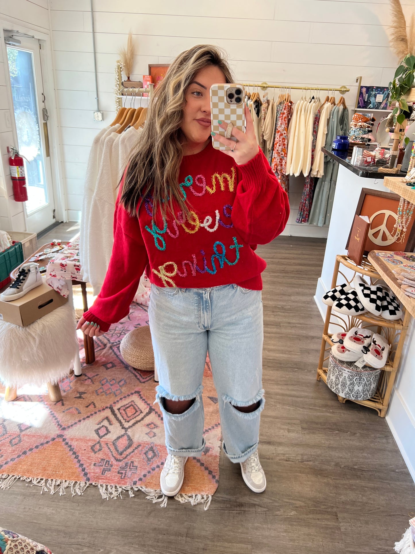 Merry Everything Tinsel Sweater