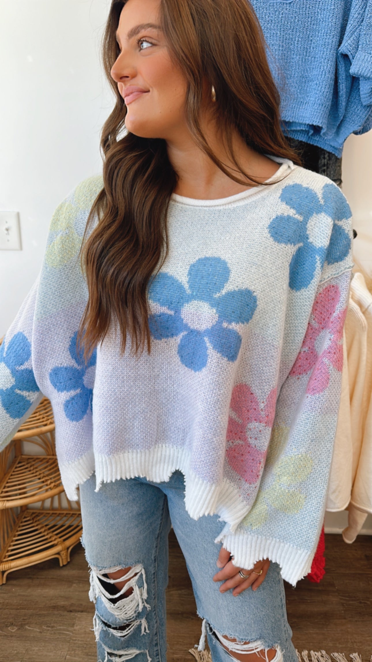 Sparkle flower sweater