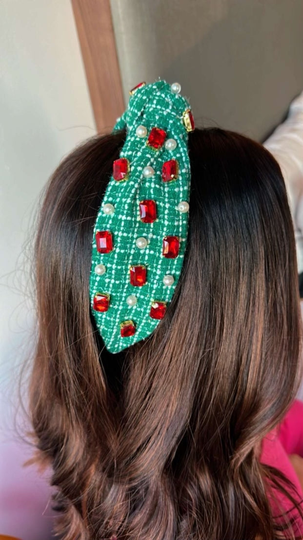 A Ruby Red Christmas headband