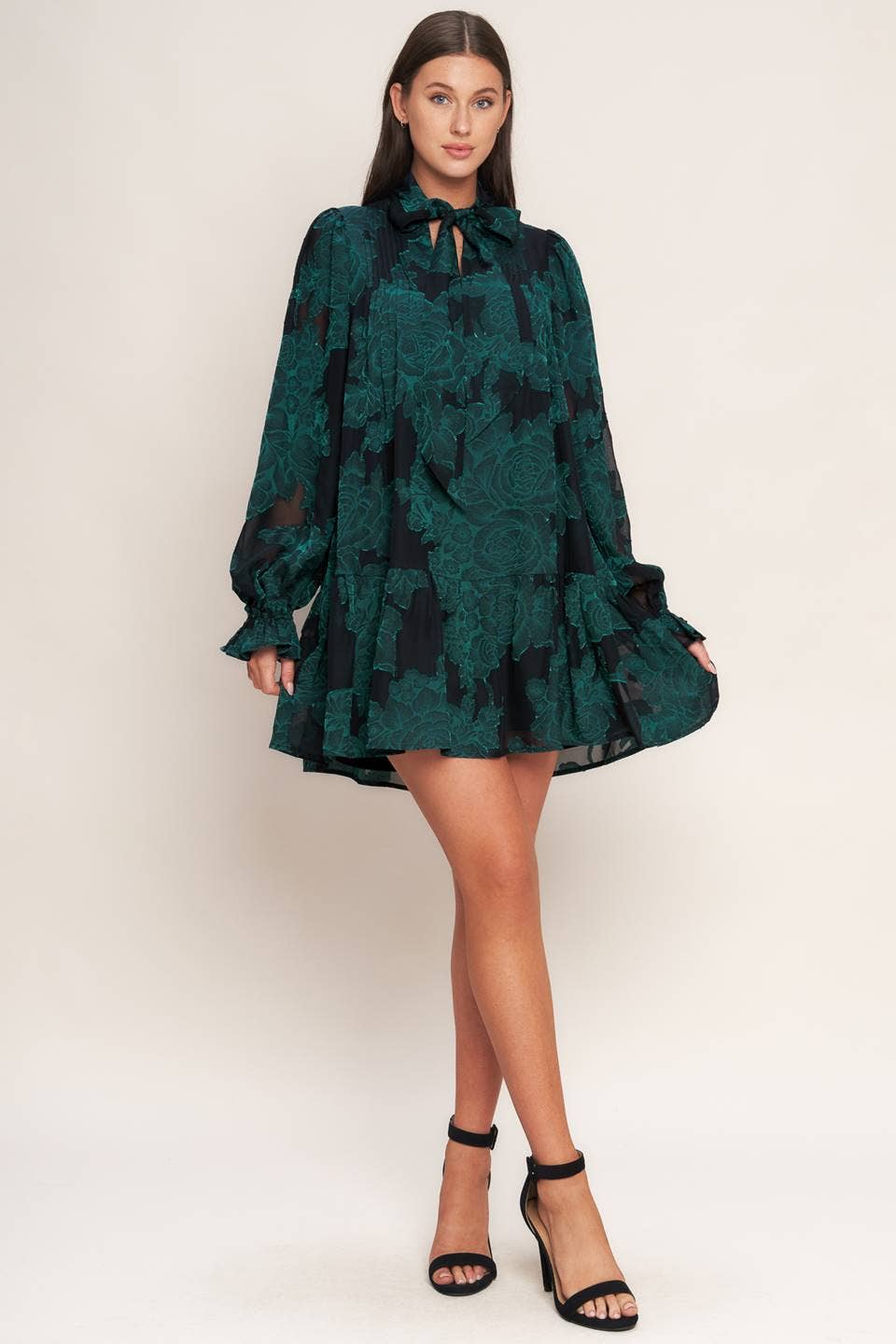 Tie Neck Mini Dress