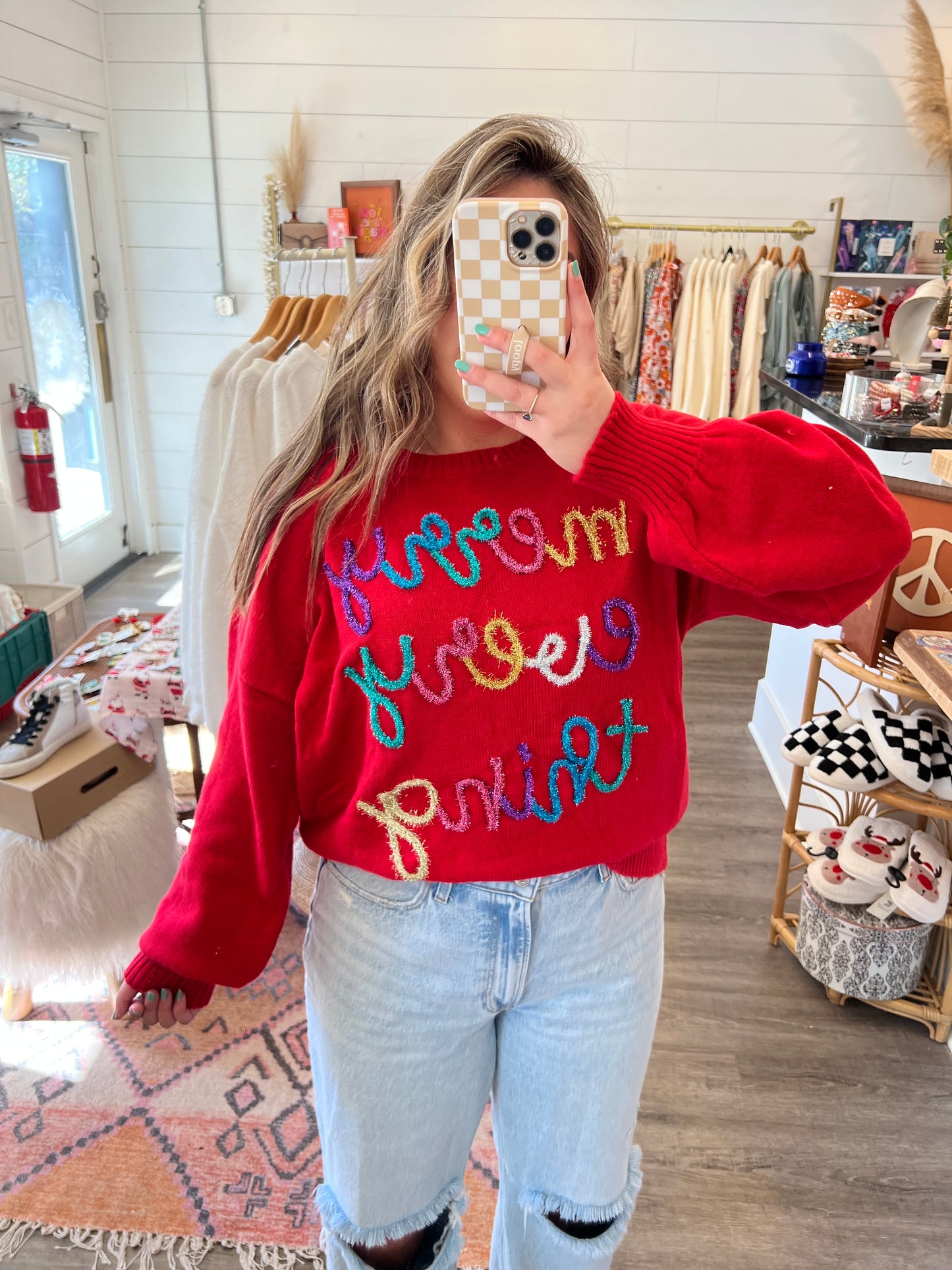 Merry Everything Tinsel Sweater
