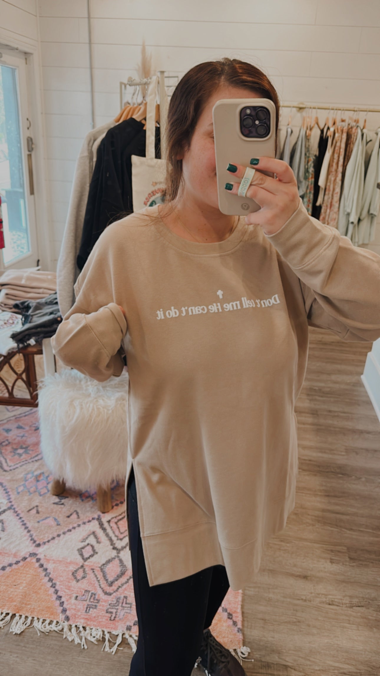 Don’t tell me He can’t do it Crewneck