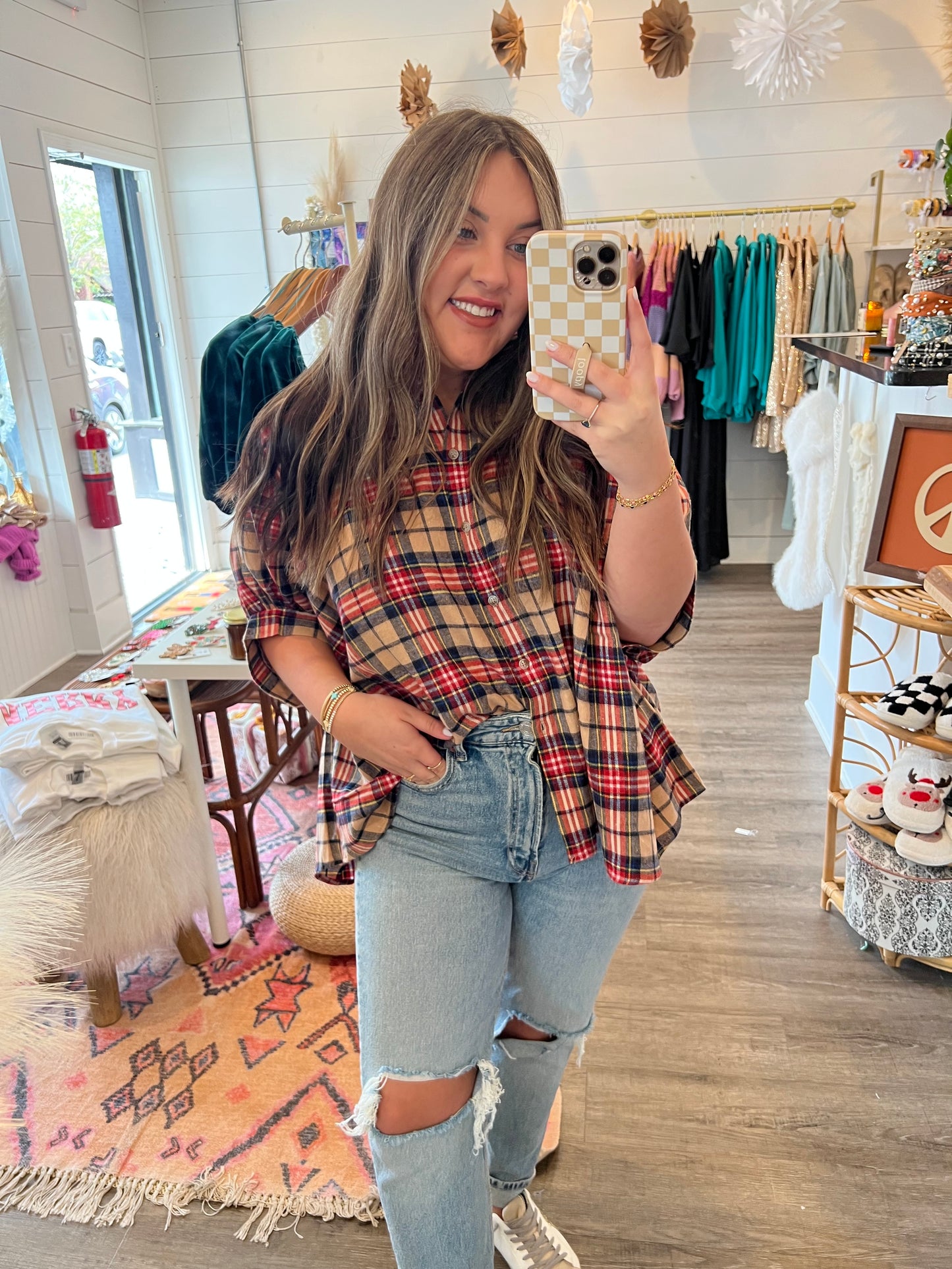 Tis the Season Plaid Shirt