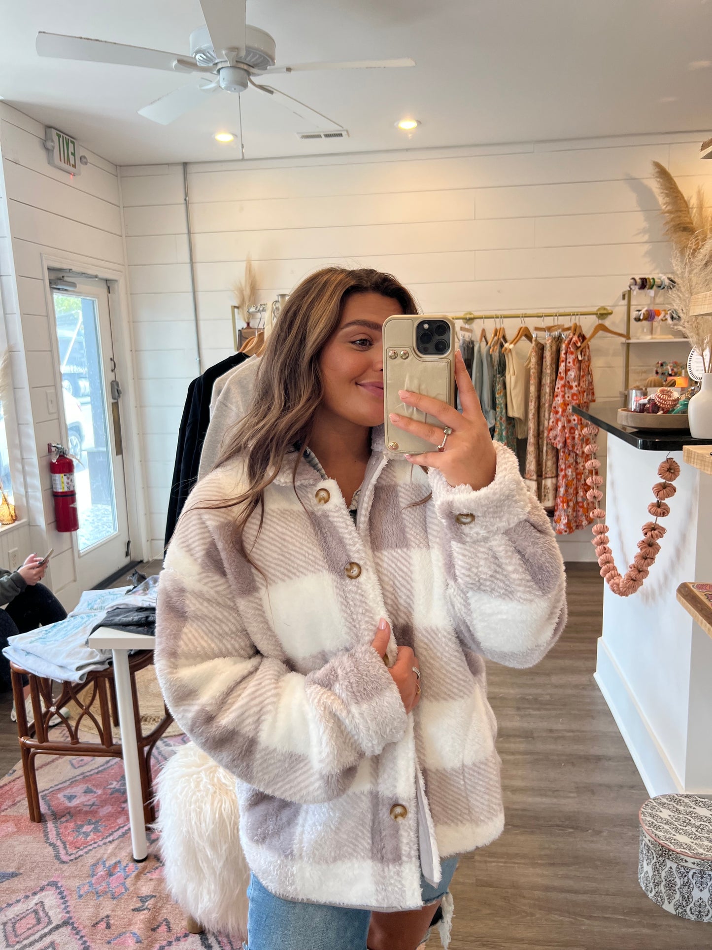 Grey and White Sherpa
