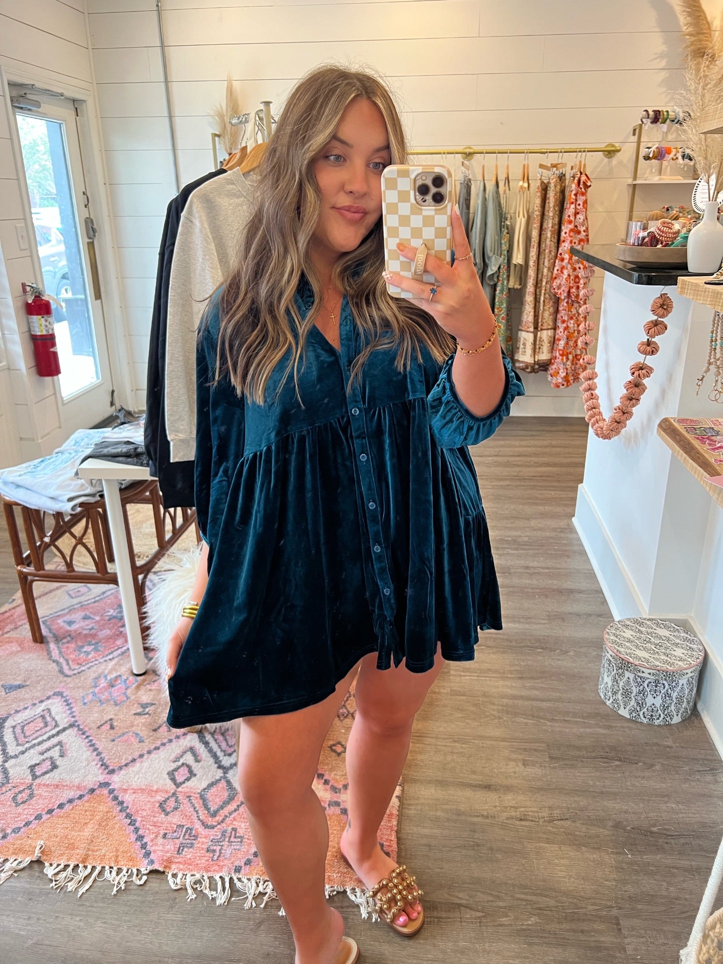 Blue Velvet Tunic