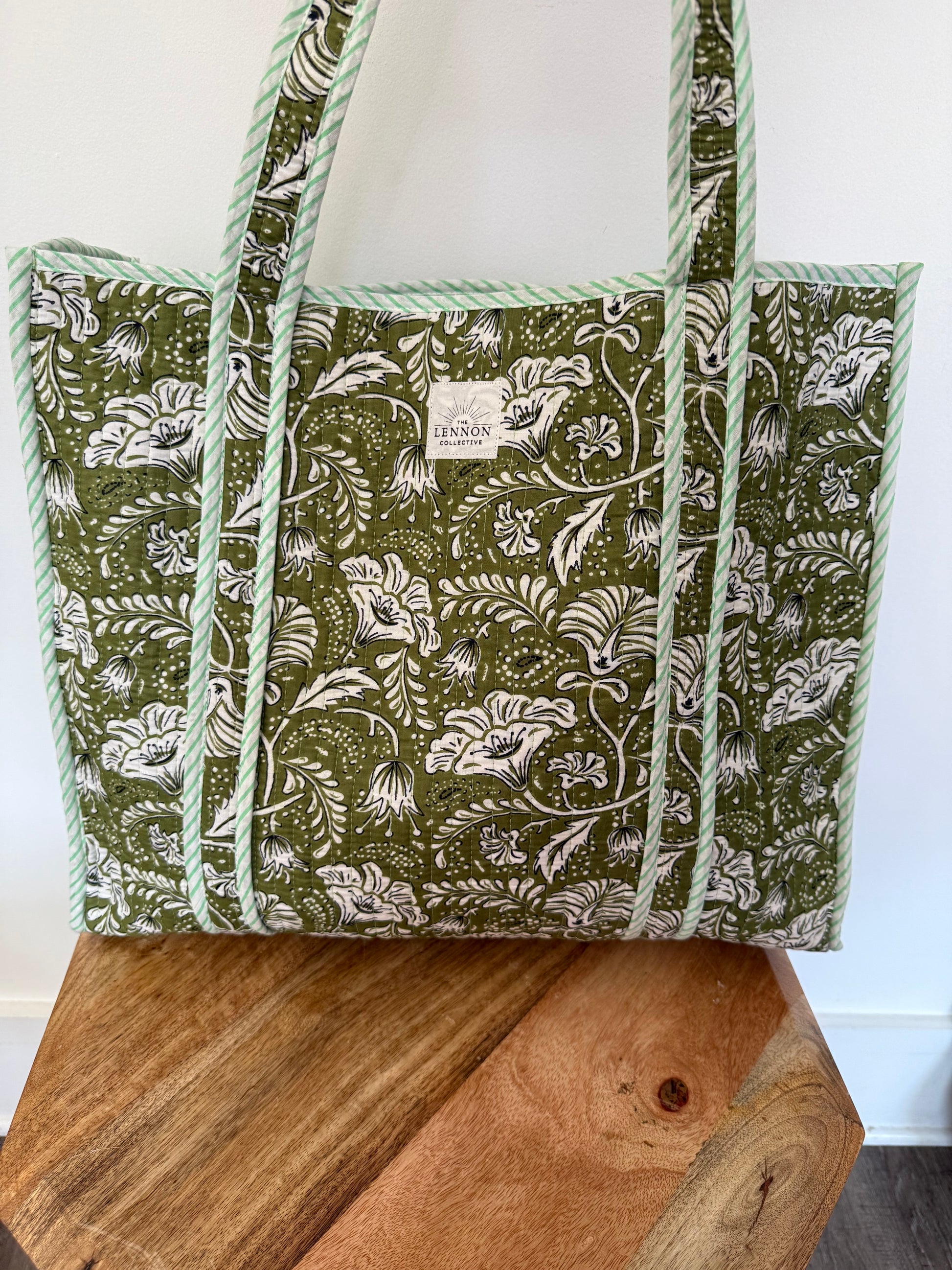 Green Paisley Tote