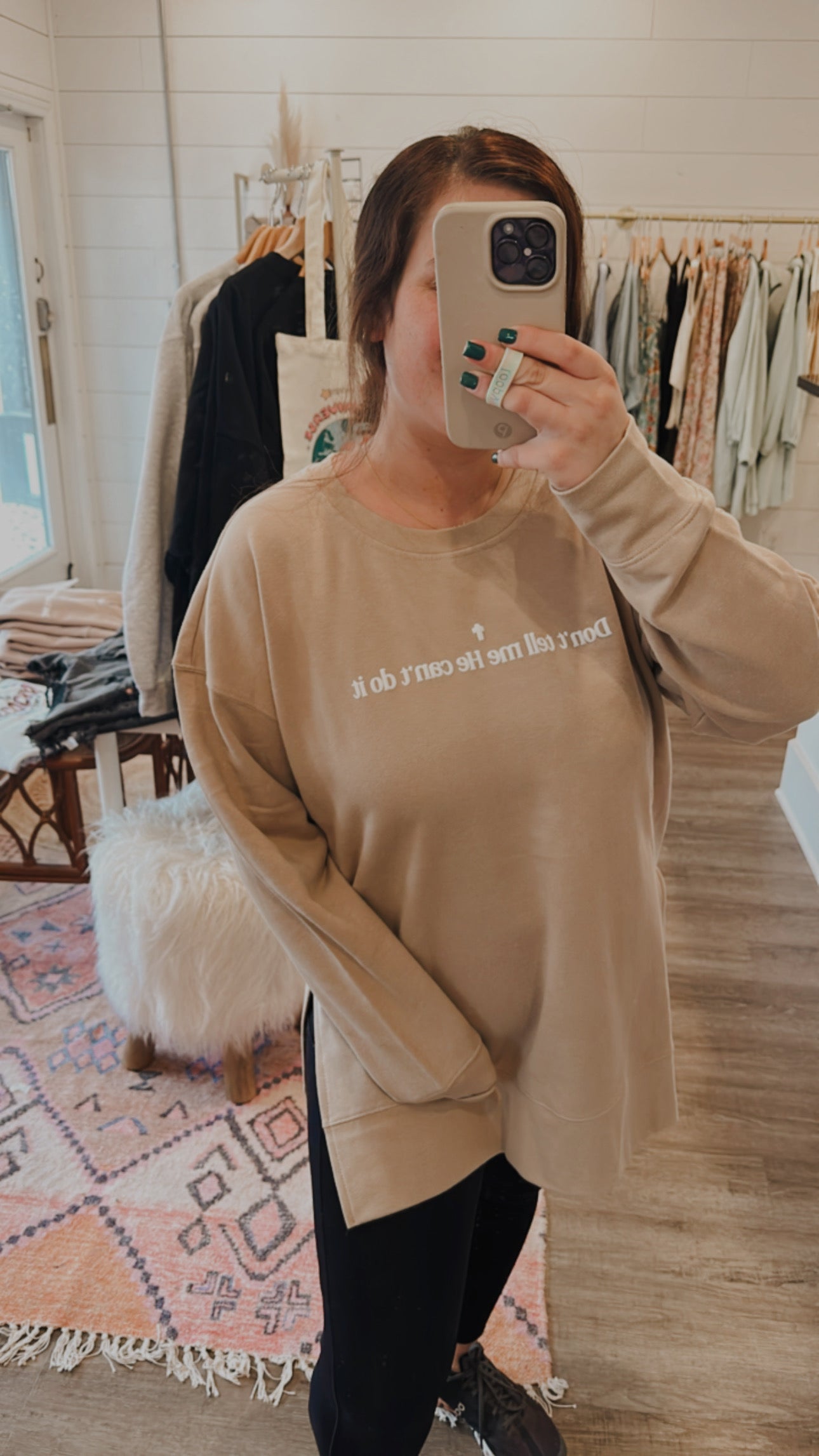 Don’t tell me He can’t do it Crewneck