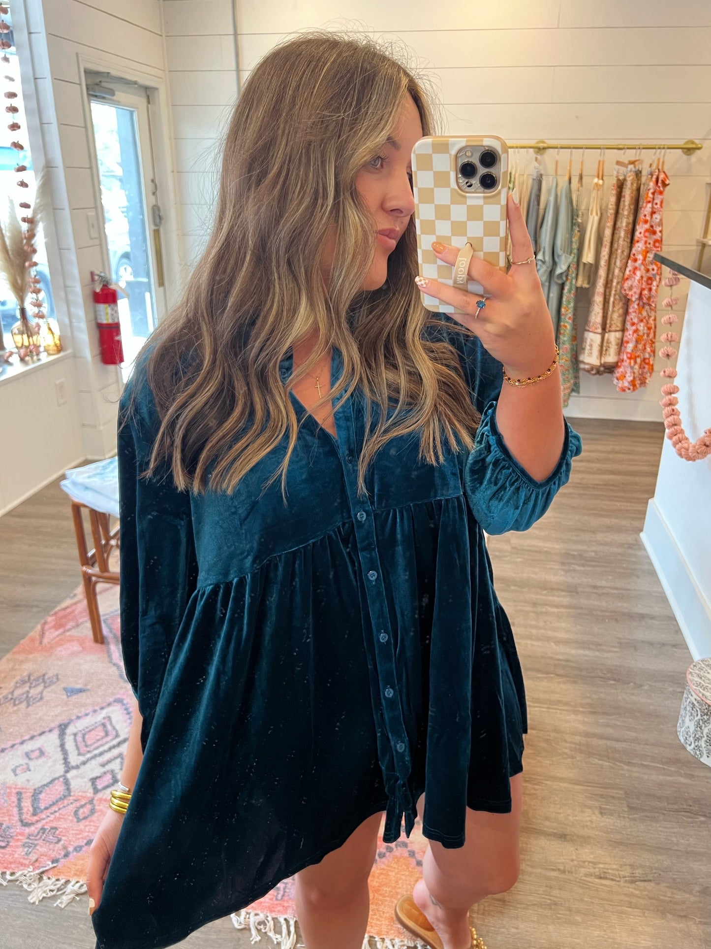 Blue Velvet Tunic