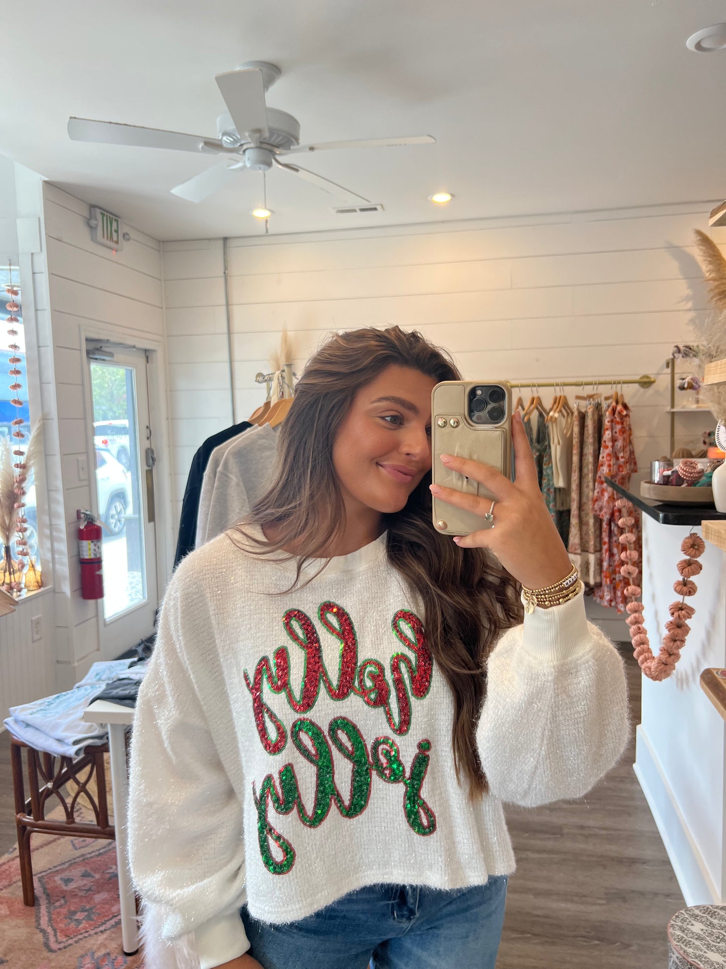 Holly Jolly Cropped Sweater