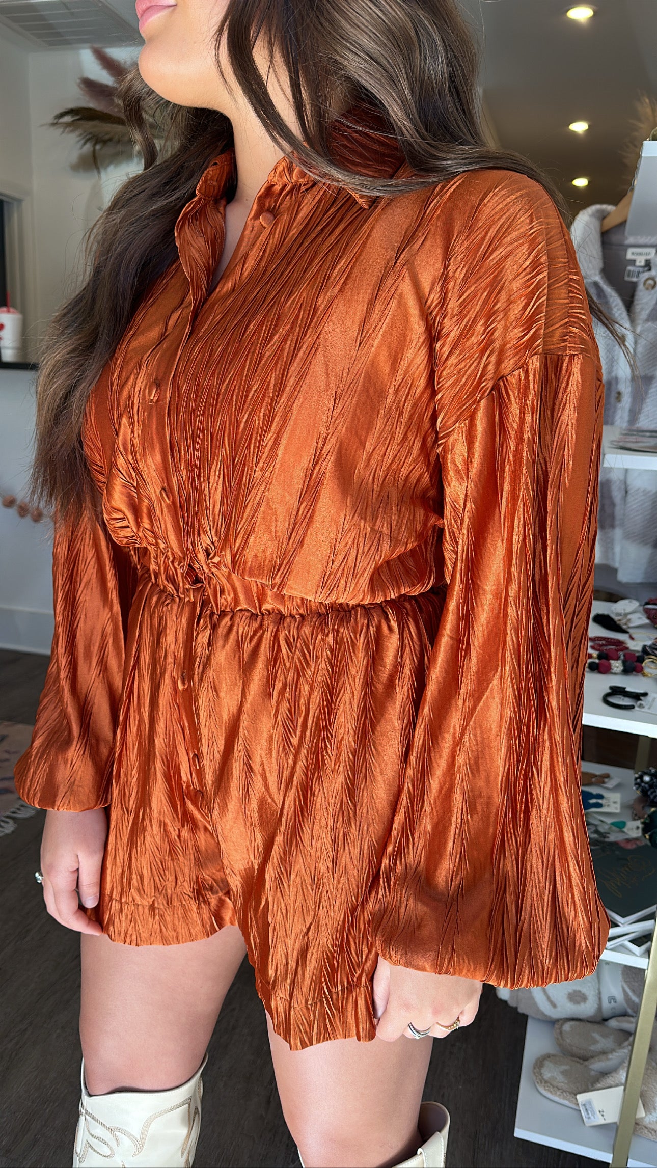 Thanksgiving Day Satin Romper