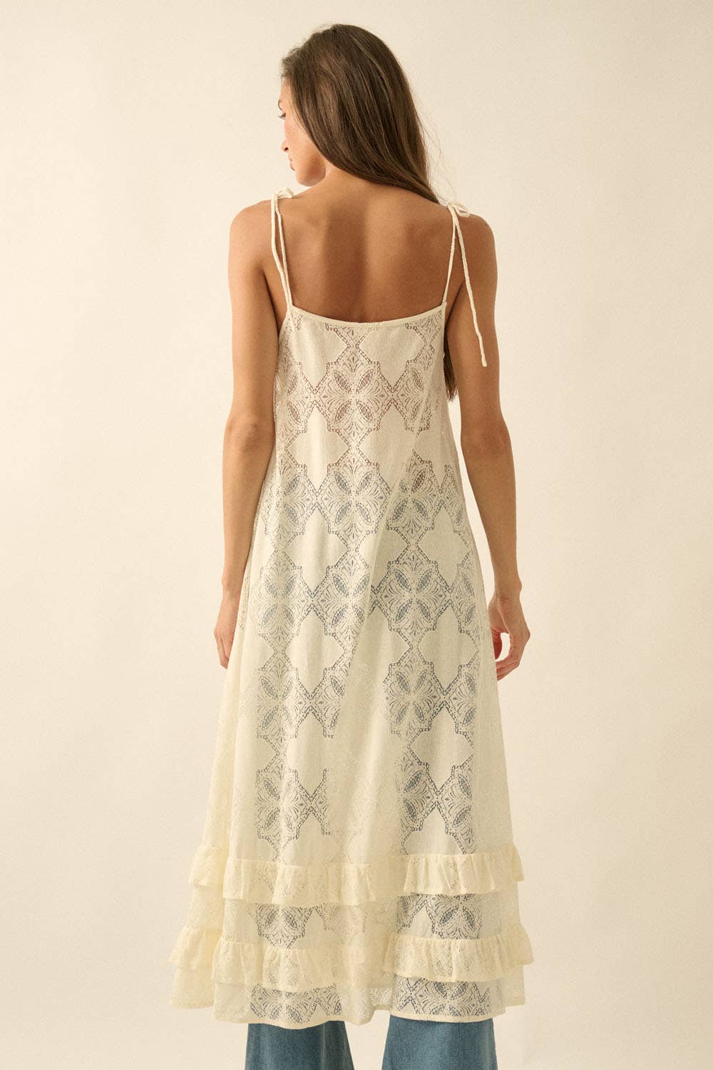 Cream Lace Overlay
