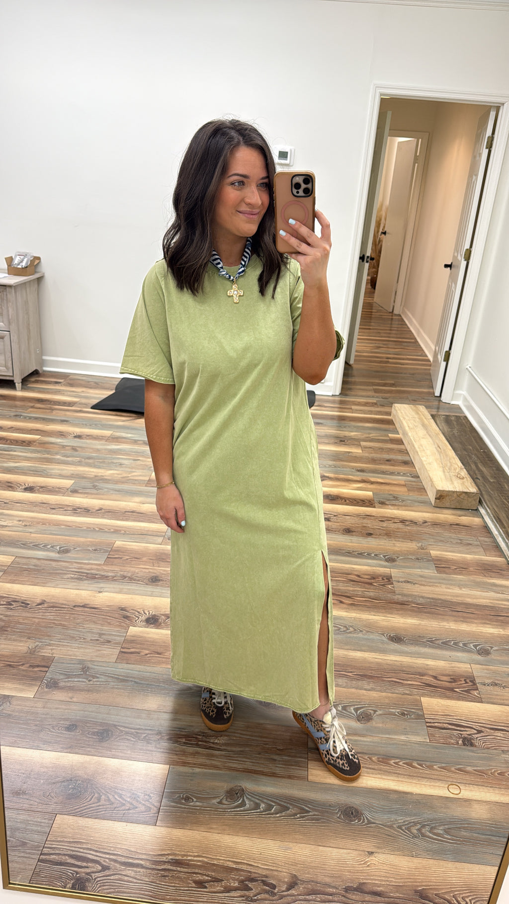 Sage T-Shirt Dress
