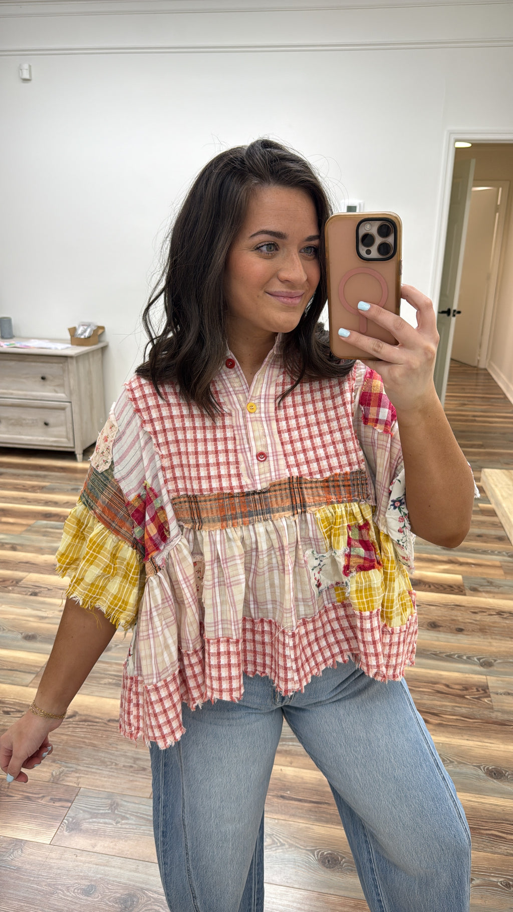 Patchwork Ruffle Top - Oli & Hali