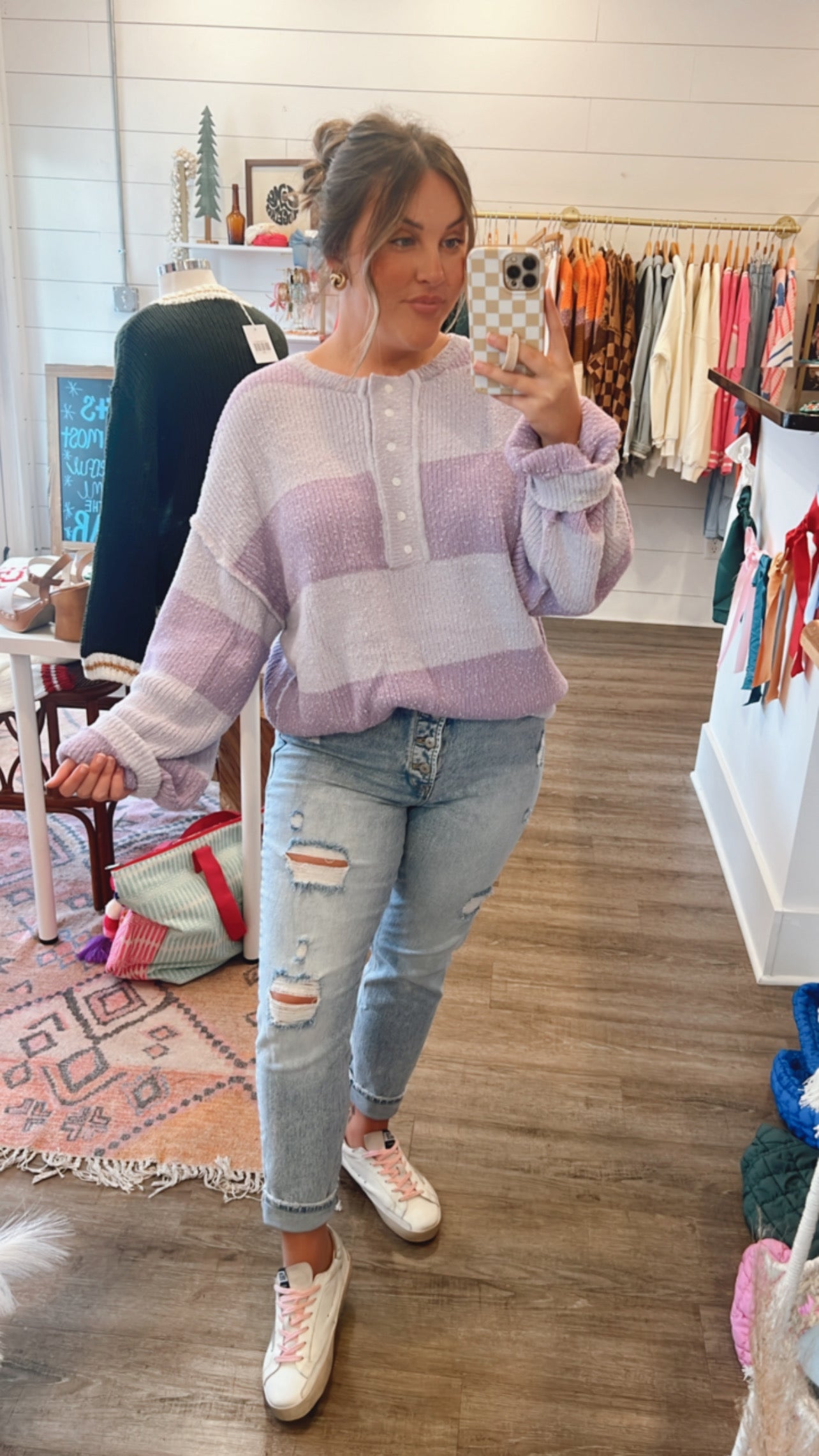 Purple Stripped Sweater