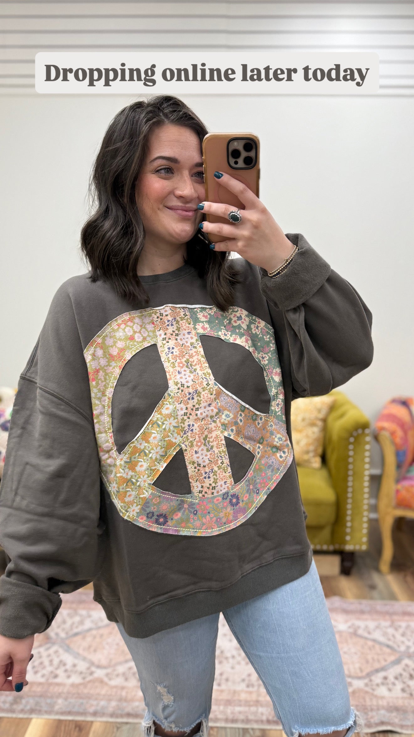 Patchwork Peace Sweatshirt