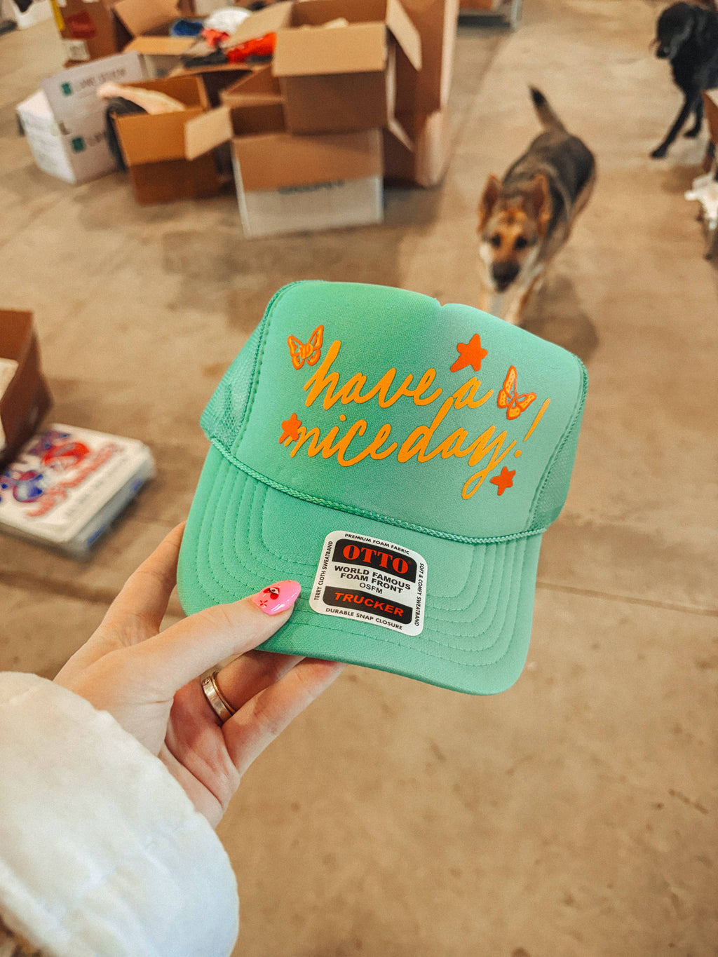 Have a Nice Day! Stars & Butterflies Trucker Hat
