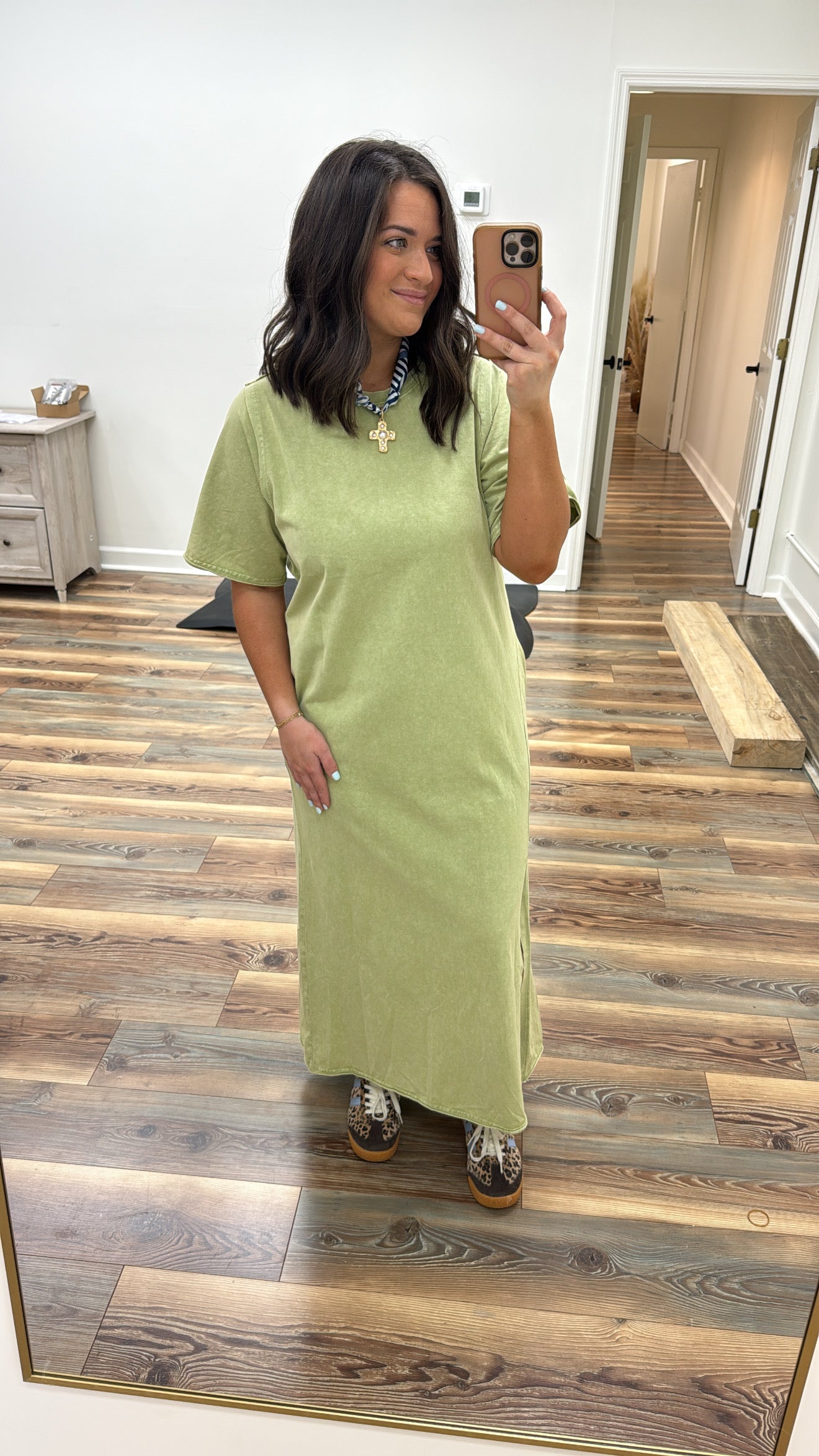 Sage T-Shirt Dress