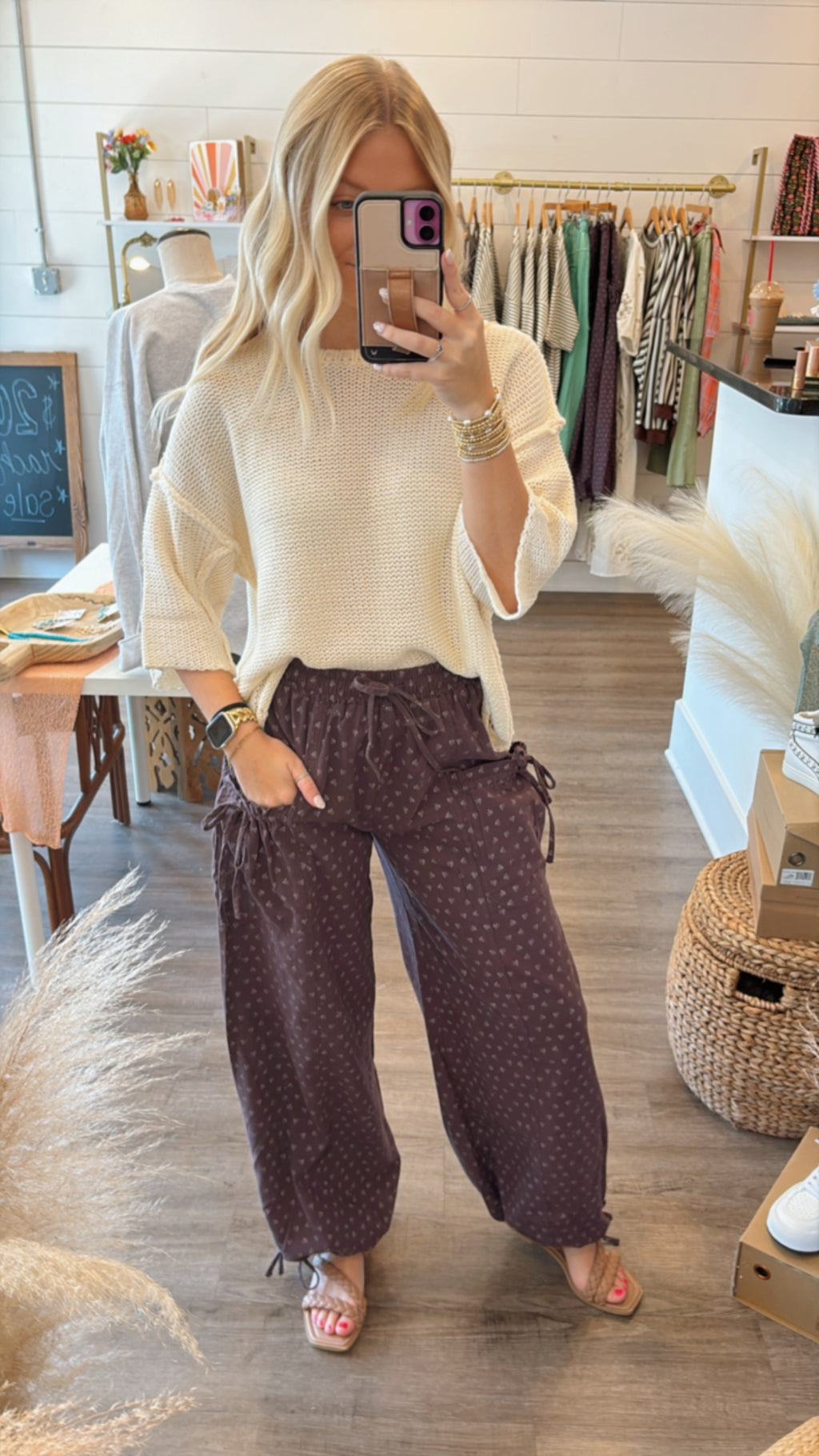 Detailed Balloon Pants