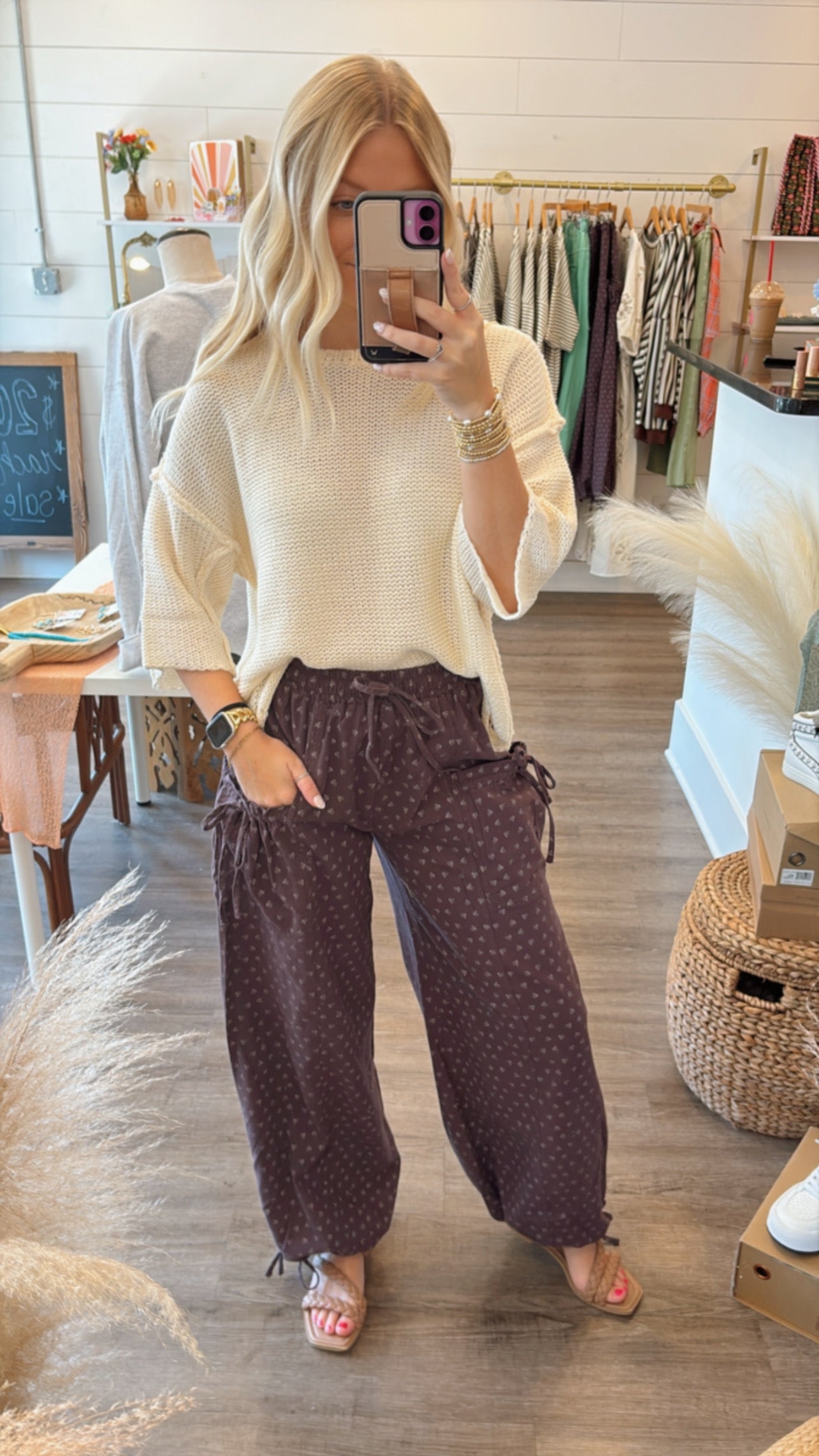 Detailed Balloon Pants