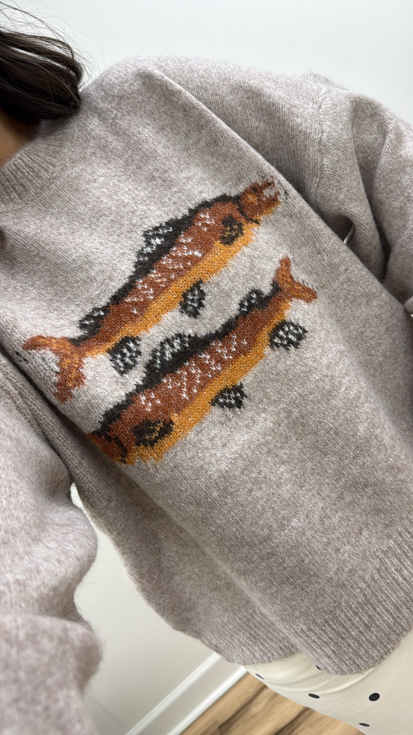 Oatmeal Fish Sweater