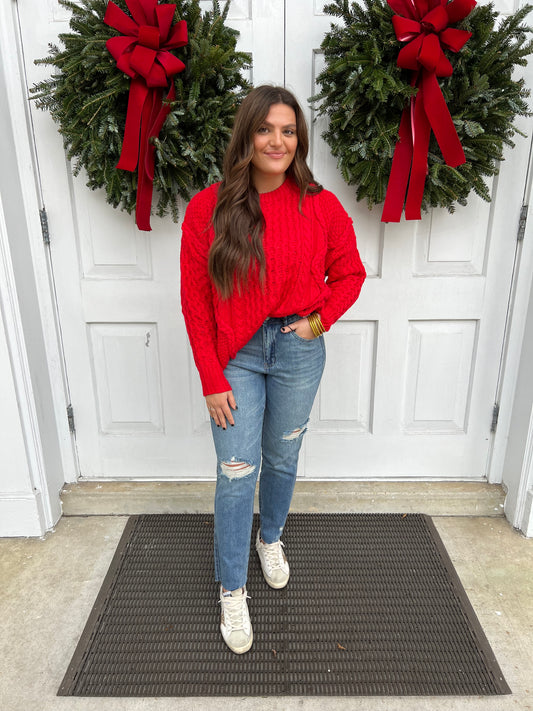 Fab Days Ahead Red Sweater
