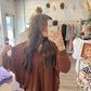 Chocolate Brown Henley Top