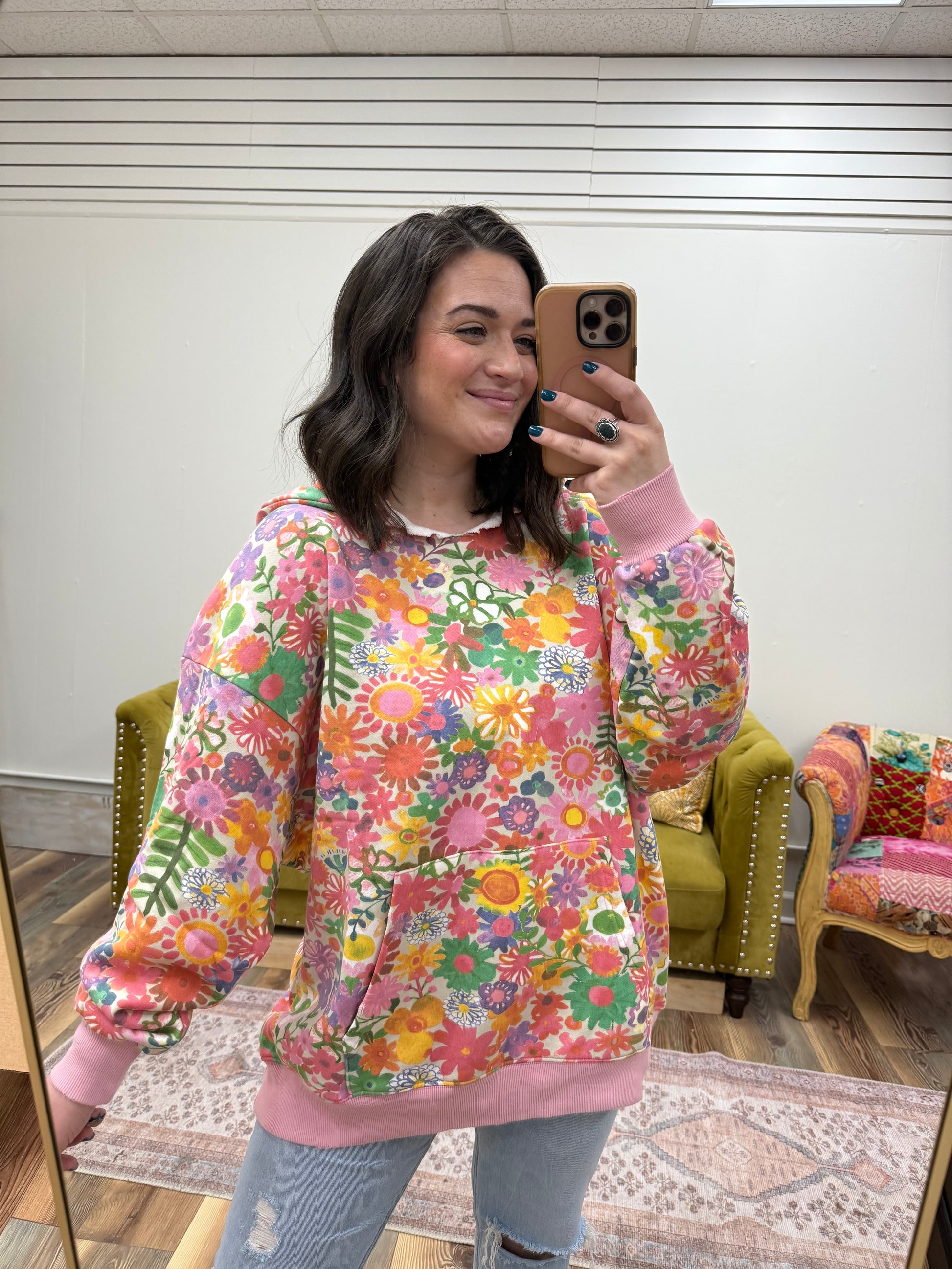 Ditzy Florals Oversized Hoodie