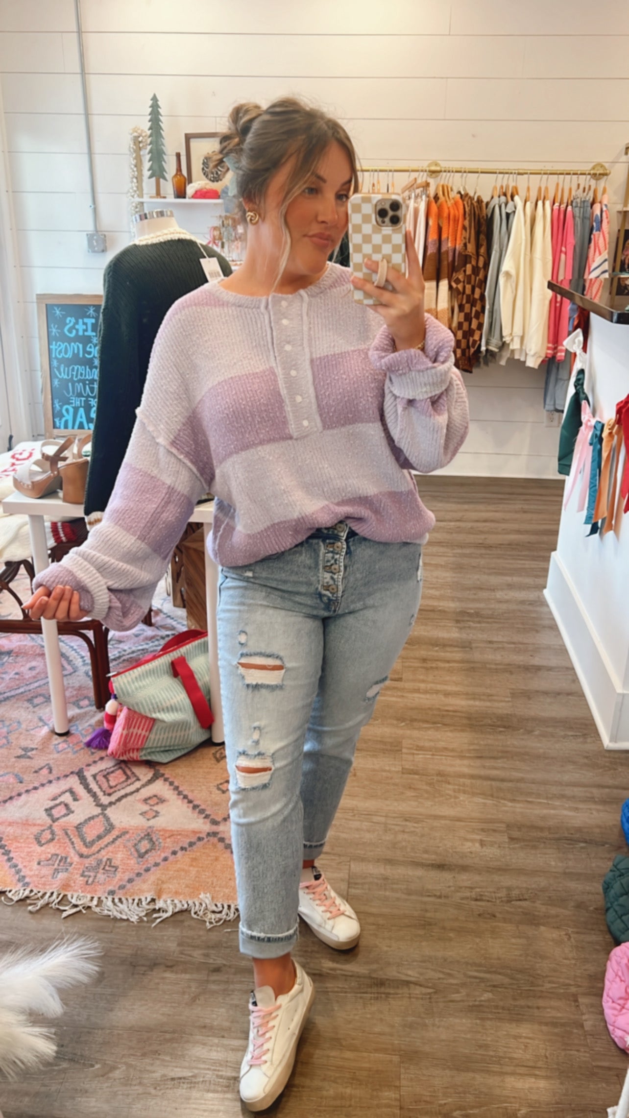 Purple Stripped Sweater