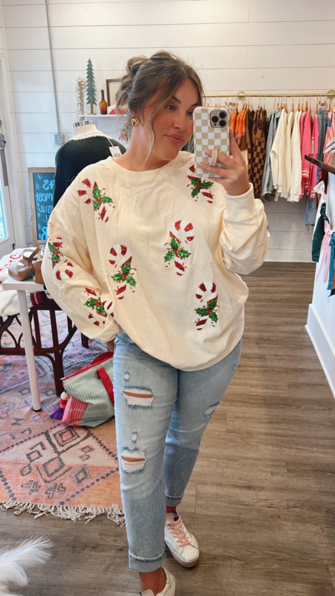 Candy Cane Sweater