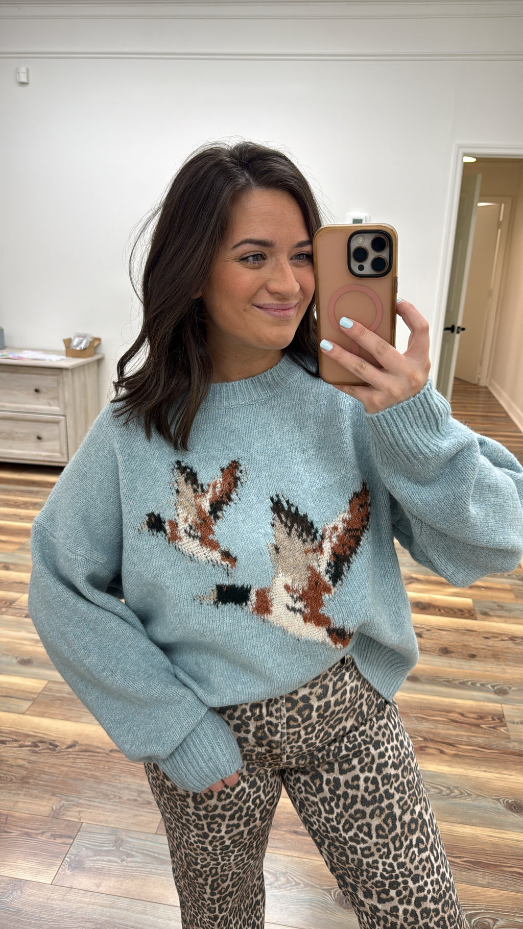 Daisy Blue Duck Sweater