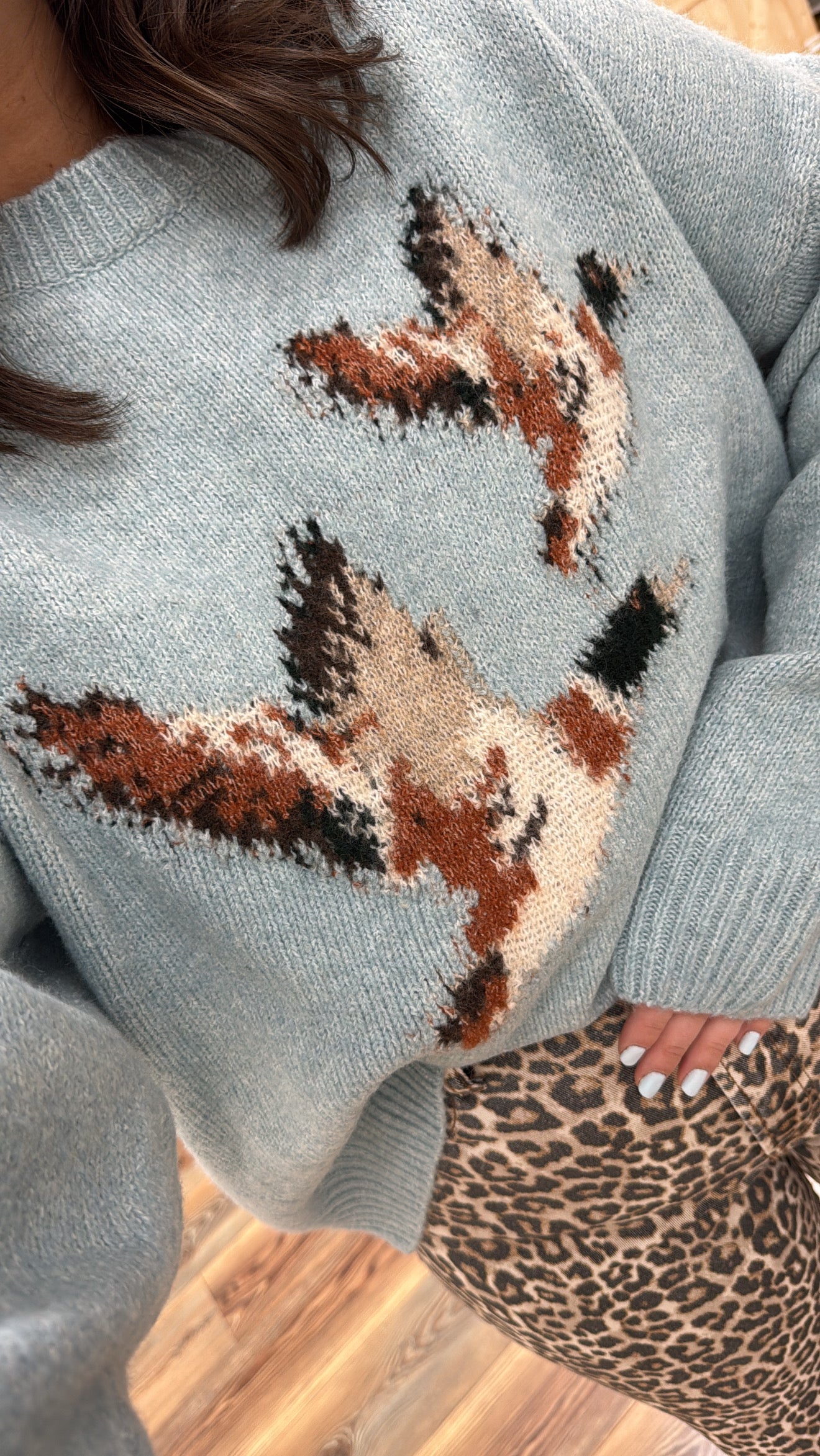 Daisy Blue Duck Sweater