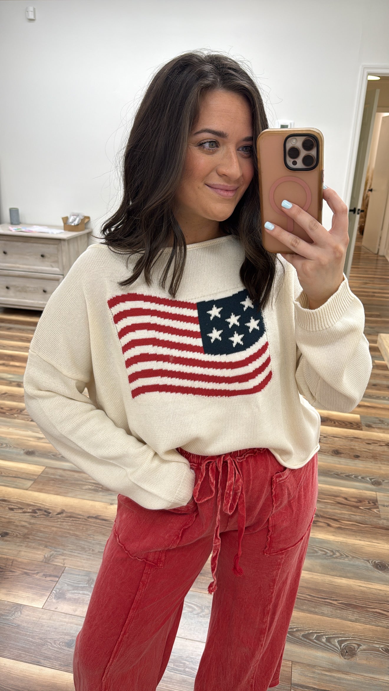 American Flag Sweater