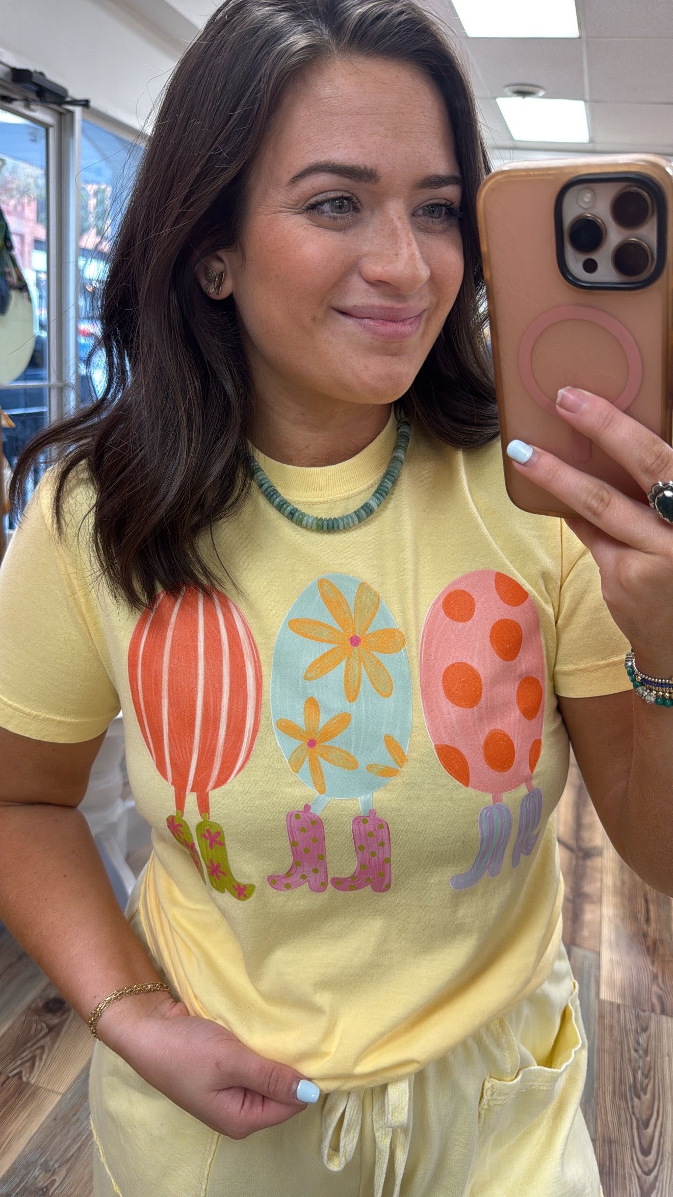 Easter Eggs With Boots Graphic Tee