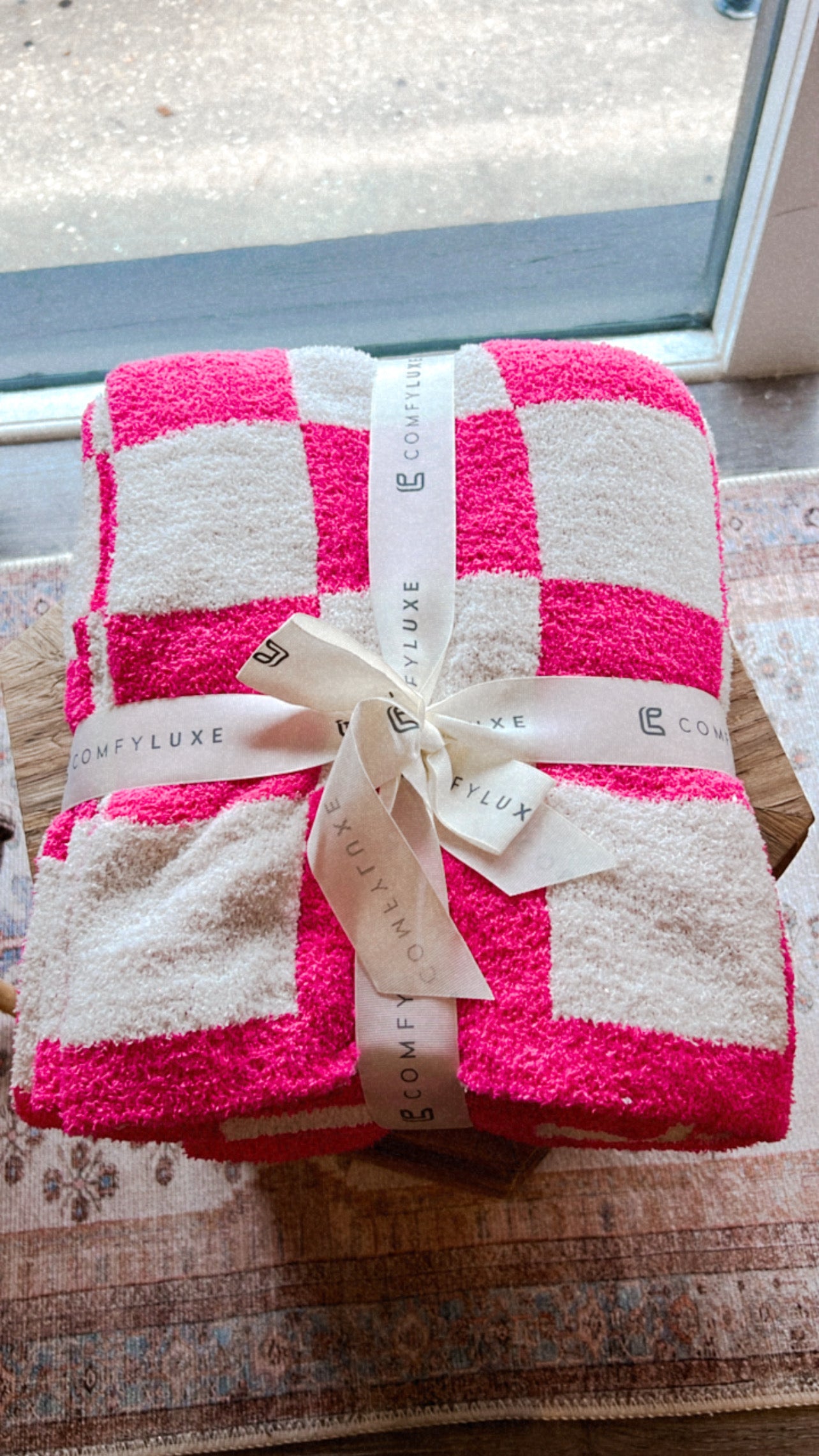 Luxe checkered blanket