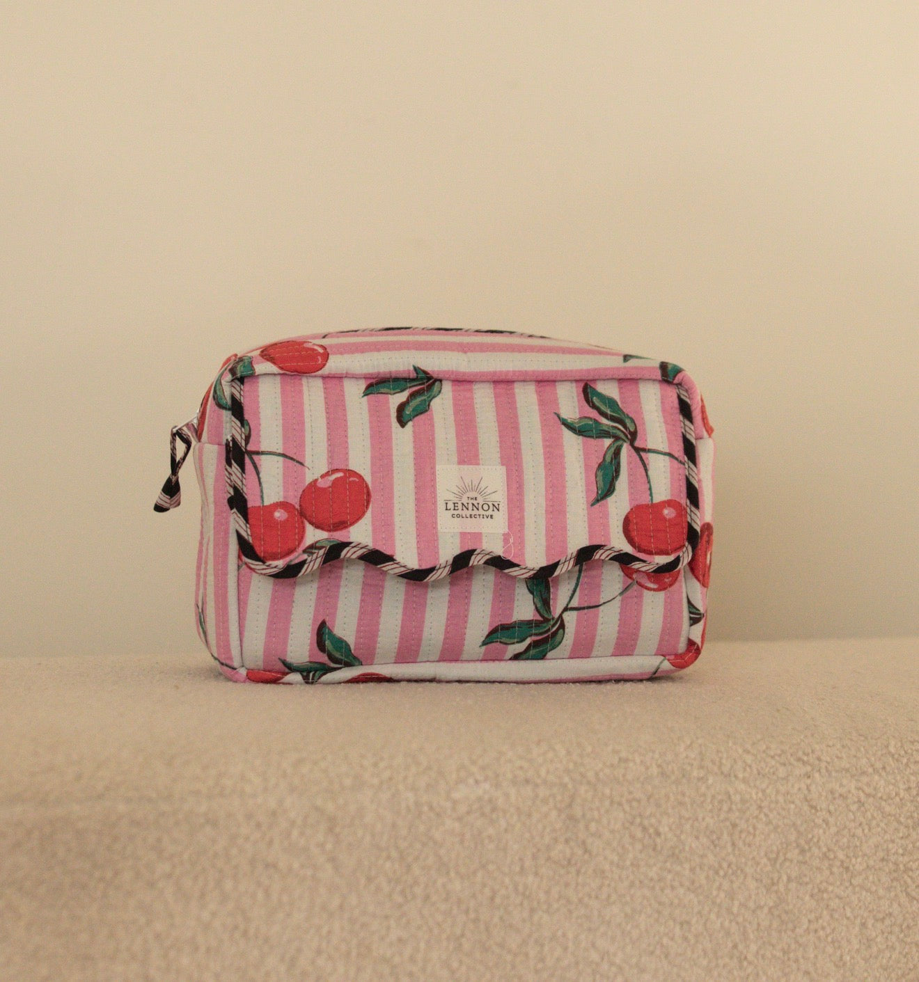 Cherry Picked Scalloped Cosmetic Bag