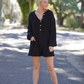 Sweater button up romper