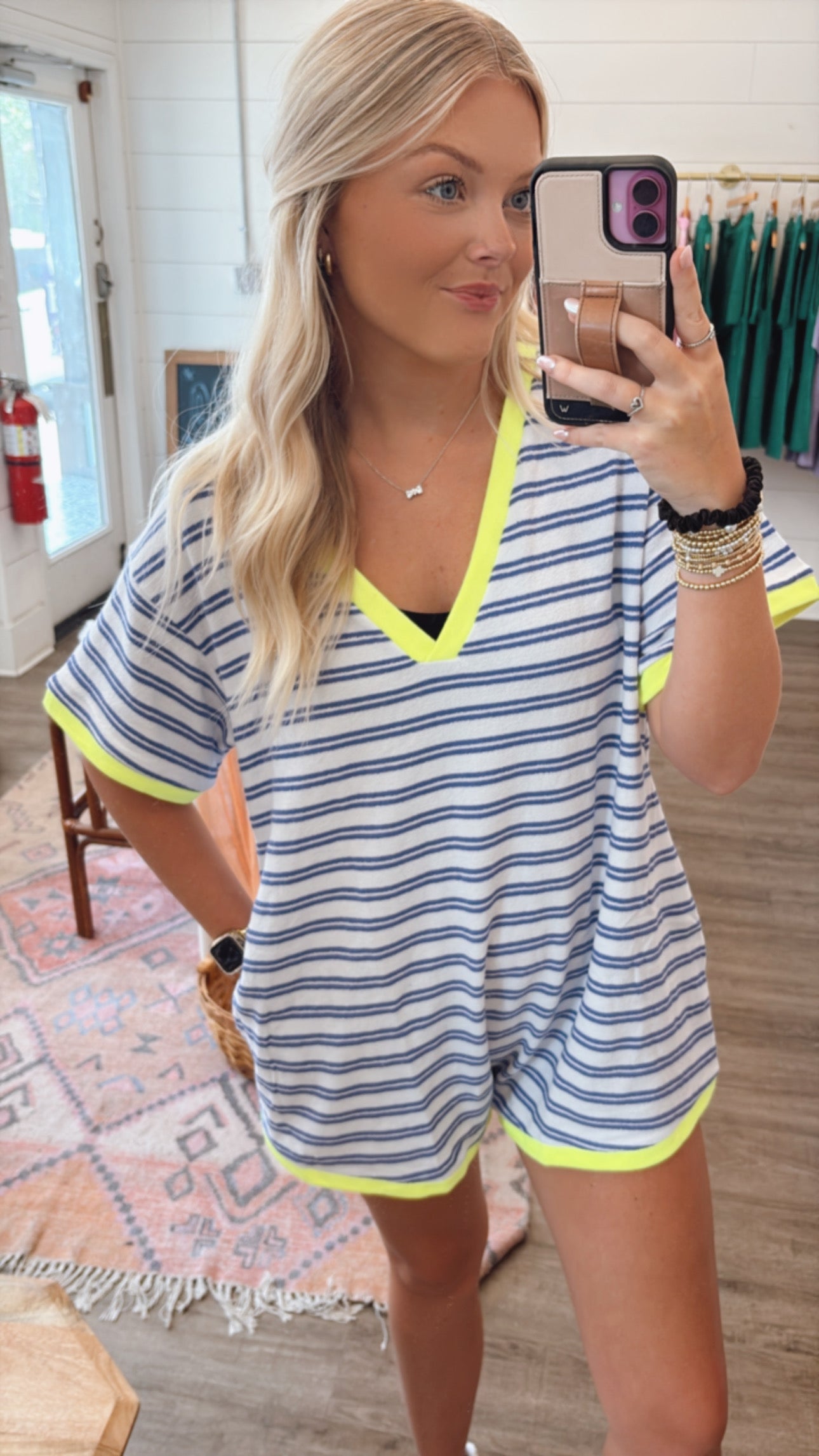 The Cove Stripped Romper