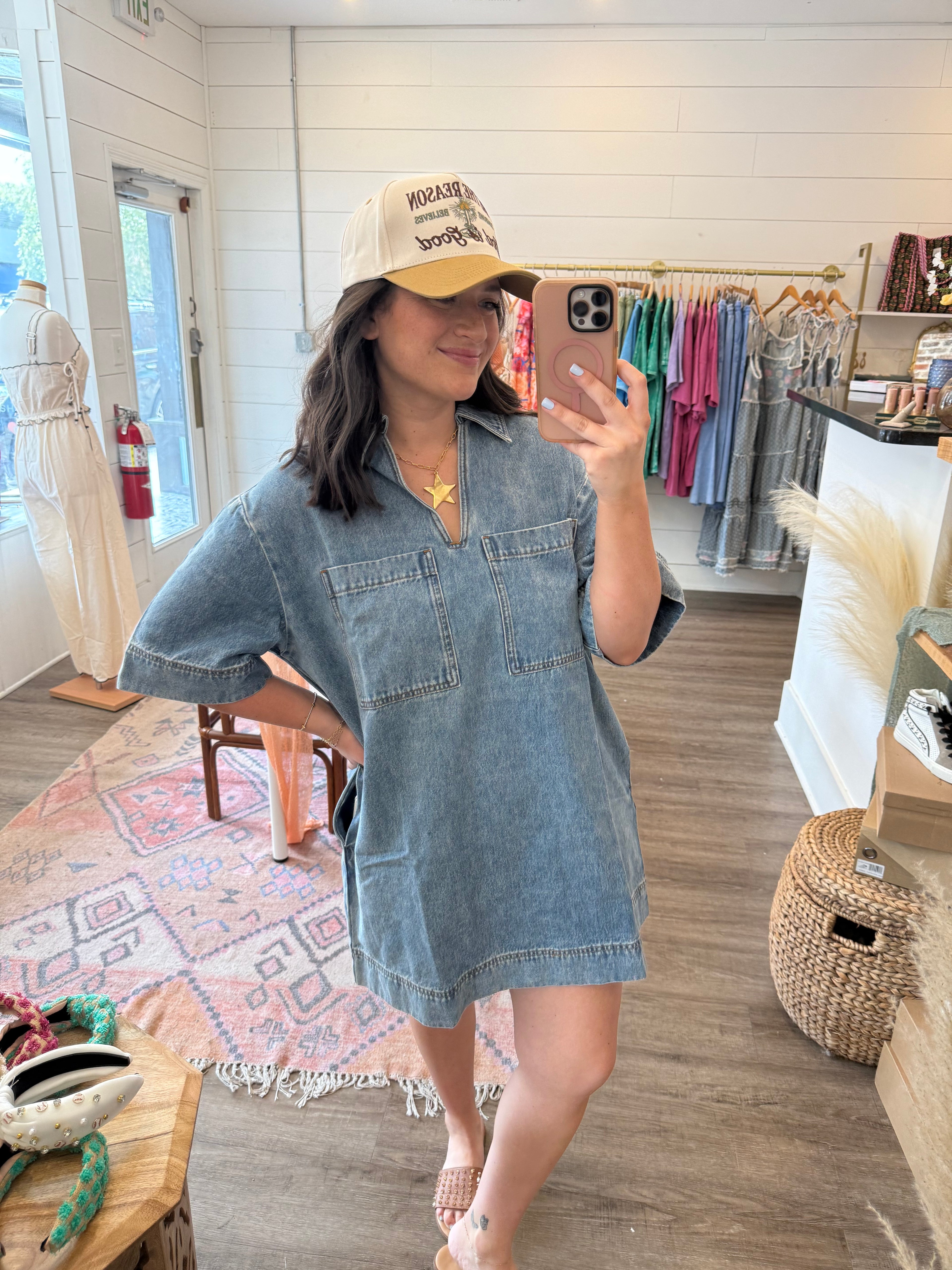 Denim Pocket Dress