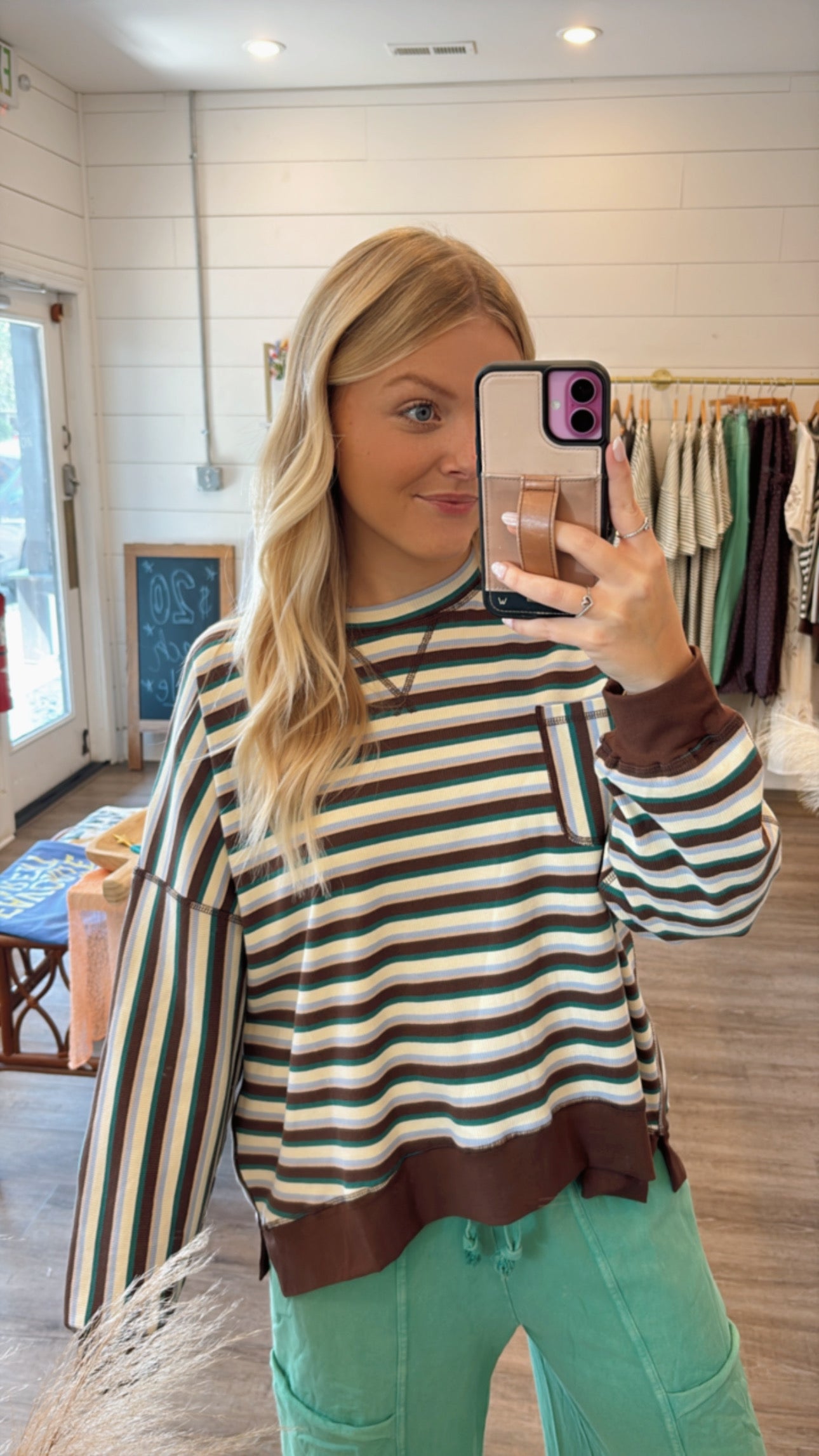 Stripped Pocket Tee