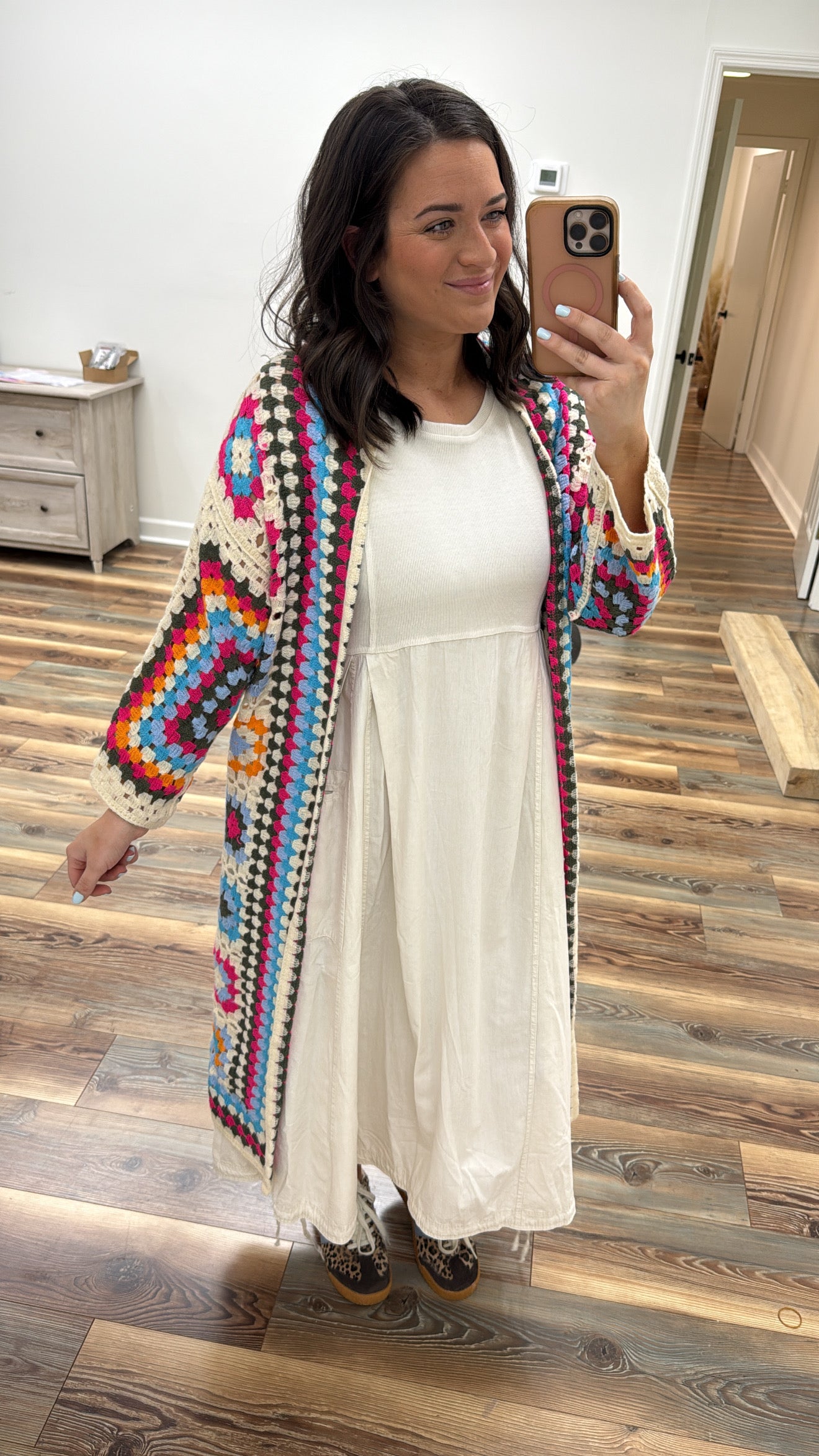 Colorful Crochet Cardigan