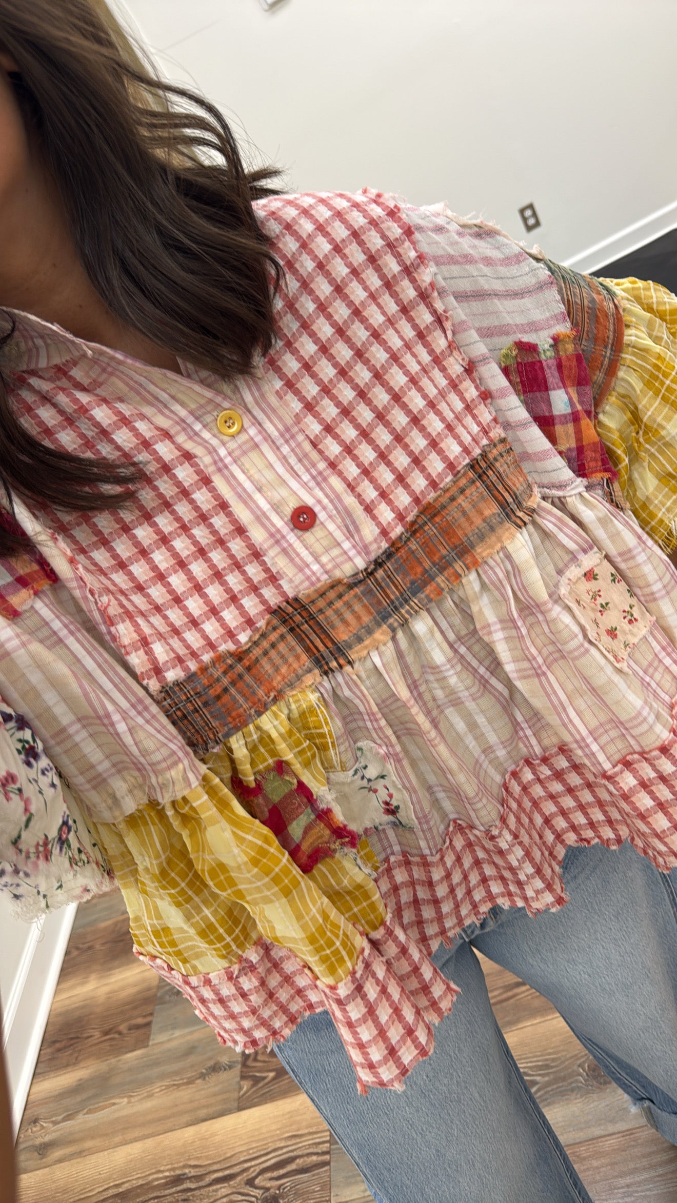 Patchwork Ruffle Top - Oli & Hali