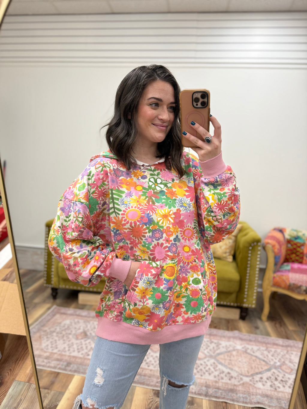 Ditzy Florals Oversized Hoodie