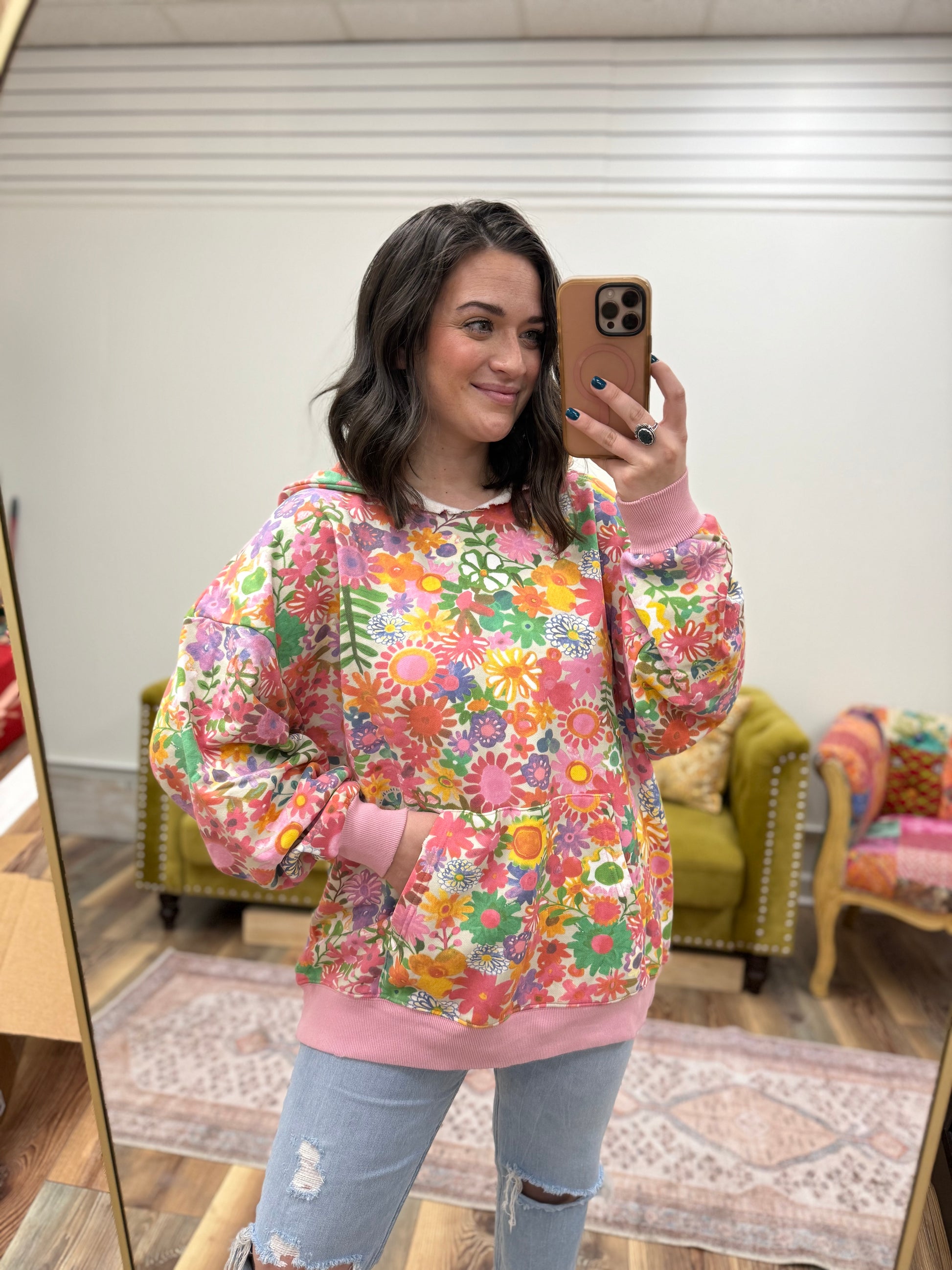 Ditzy Florals Oversized Hoodie