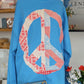 Vintage Quilt Sweatshirt - Blue Large