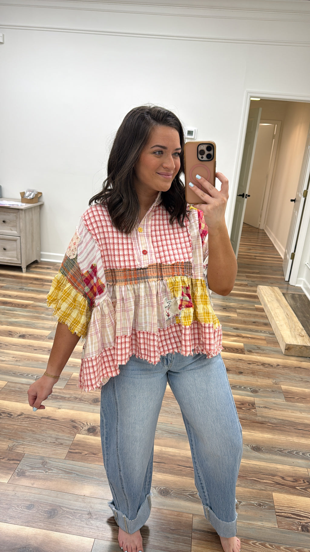 Patchwork Ruffle Top - Oli & Hali