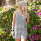 Stripped Textured Romper