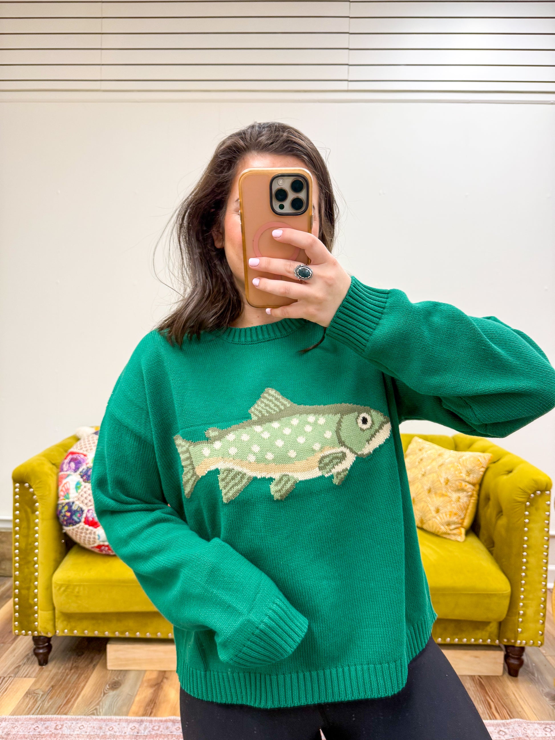 Green Fish Sweater