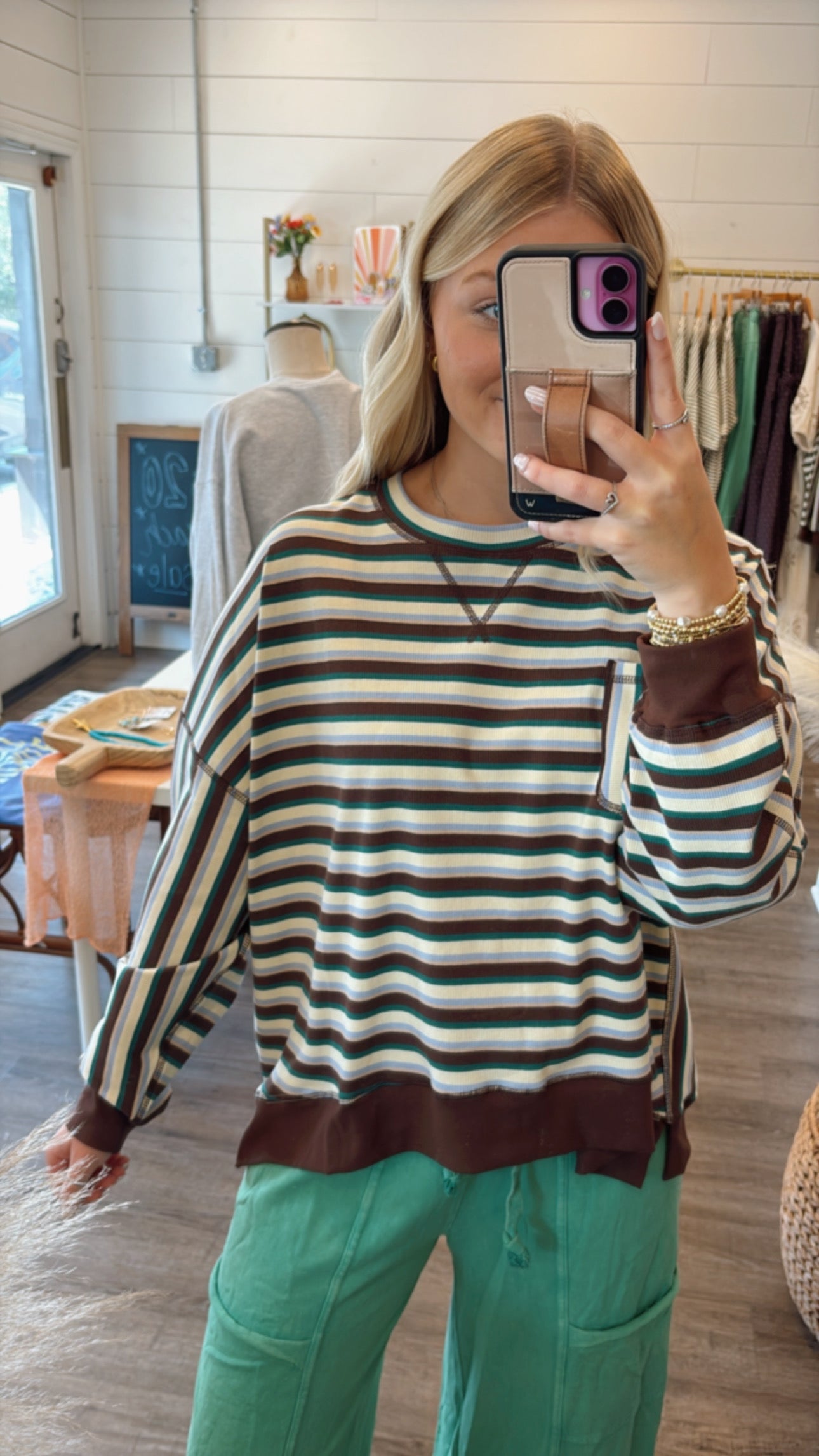 Stripped Pocket Tee