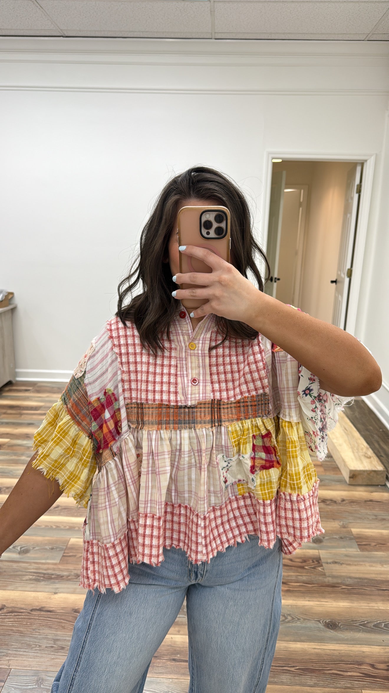 Patchwork Ruffle Top - Oli & Hali