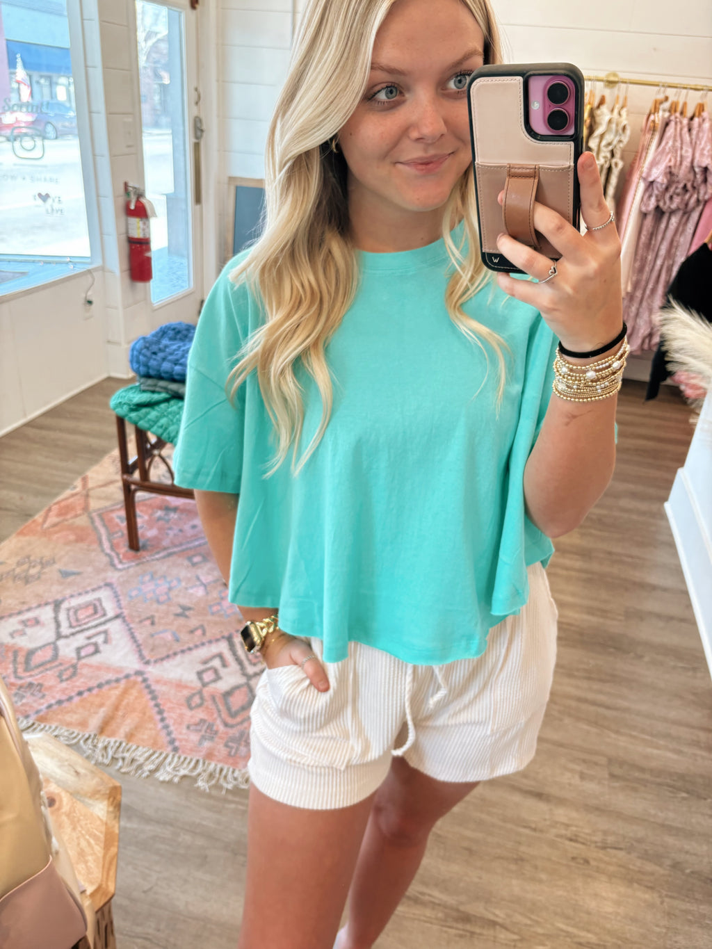 Basic For You Teal Tee